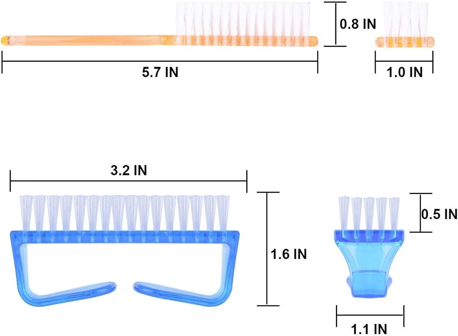 برس ناخن دسته دار، برس های تمیز کننده ناخن انگشت دست برای تمیز کردن انگشتان پا و ناخن ها، کیت ابزار اسکراب پدیکور برای مردان و زنان (10 عدد) برس ناخن دسته دار، برس های تمیز کننده ناخن انگشت دست برای تمیز کردن انگشتان پا و ناخن ها، کیت ابزار اسکراب پدیکور برای مردان و زنان (10 عدد)