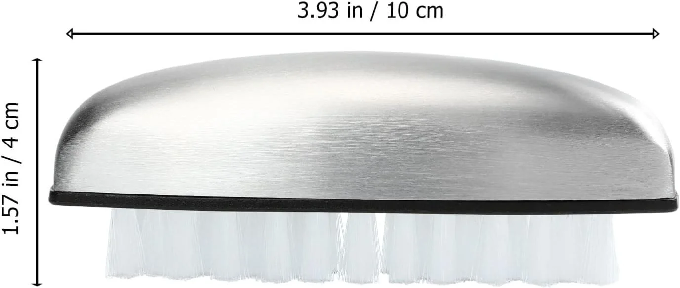 FRCOLOR برس ناخن 2 عددی، برس تمیز کننده ناخن، برس انگشتان پا، برس ناخن انگشت برای تمیز کردن زیر ناخن ها، برس مانیکور ناخن، پاک کننده ناخن، برس ناخن استیل ضد زنگ، نایلون پشمی سنگین