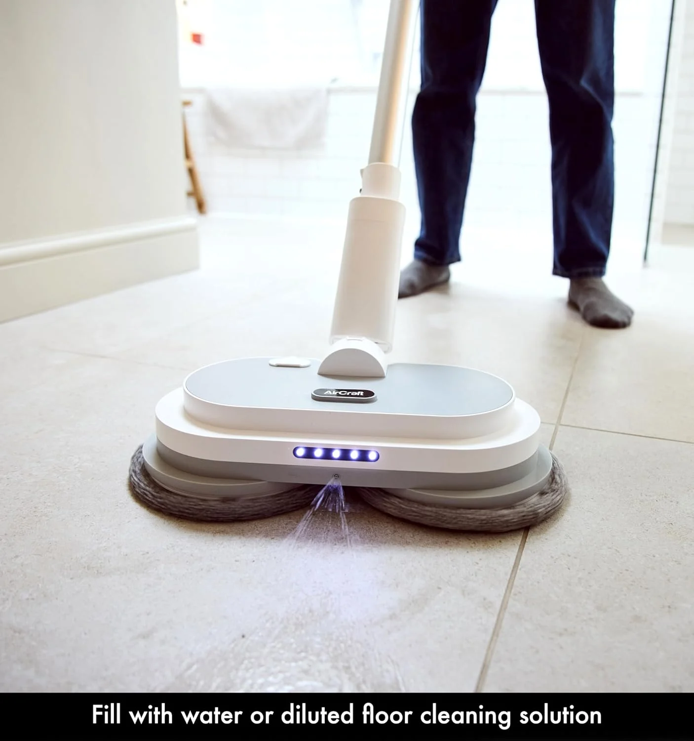 AirCraft Home PowerGlide City+ | تمیز کننده و پولیشر سطوح سخت | تایید شده توسط موسسه Good Housekeeping | جمع و جور، بی سیم و قابل شارژ | دارای 8 پد میکروفایبر قابل شستشو در ماشین لباسشویی AirCraft Home PowerGlide City+ | تمیز کننده و پولیشر سطوح سخت | تایید شده توسط موسسه Good Housekeeping | جمع و جور، بی سیم و قابل شارژ | دارای 8 پد میکروفایبر قابل شستشو در ماشین لباسشویی