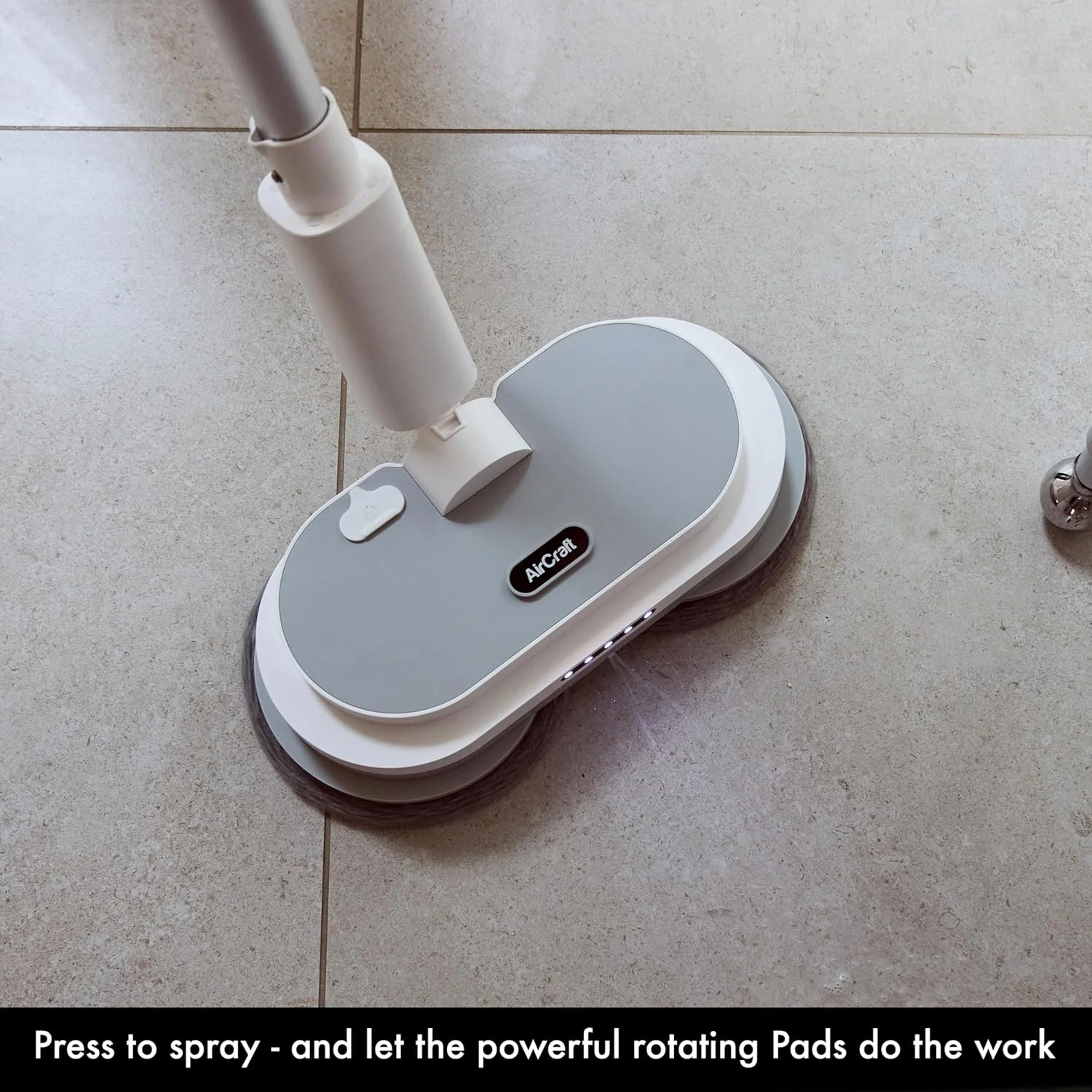 AirCraft Home PowerGlide City+ | تمیز کننده و پولیشر سطوح سخت | تایید شده توسط موسسه Good Housekeeping | جمع و جور، بی سیم و قابل شارژ | دارای 8 پد میکروفایبر قابل شستشو در ماشین لباسشویی AirCraft Home PowerGlide City+ | تمیز کننده و پولیشر سطوح سخت | تایید شده توسط موسسه Good Housekeeping | جمع و جور، بی سیم و قابل شارژ | دارای 8 پد میکروفایبر قابل شستشو در ماشین لباسشویی