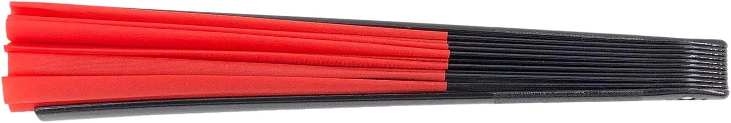 بادبزن تاشو بزرگ STHUAHE، بادبزن دستی برای رقص و فستیوال، بادبزن دستی چینی ژاپنی برای فستیوال موسیقی، EDM، اجرا، هدیه، مهمانی، دکوراسیون - قرمز