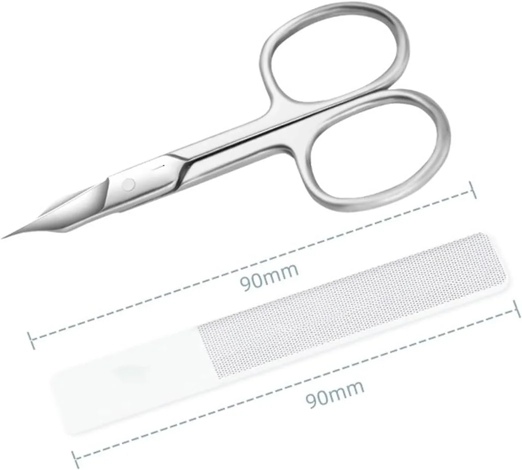 ناخن گیر انگشت پا WAYOM، ست قیچی ناخن، ابزار مانیکور حرفه ای فولاد ضد زنگ، سوهان شیشه ای نانو، کاتر ناخن، مراقبت از دست و پا