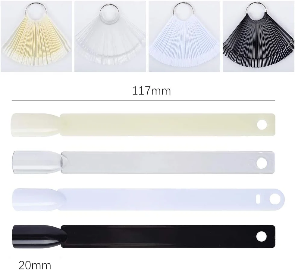 200 عدد چوب ناخن مصنوعی QIMYAR با تخته نمایش - مدل بادبزنی، گزینه های رنگی شفاف، مشکی، طبیعی، شیری - شامل ناخن های مربعی 200 عدد چوب ناخن مصنوعی QIMYAR با تخته نمایش - مدل بادبزنی، گزینه های رنگی شفاف، مشکی، طبیعی، شیری - شامل ناخن های مربعی