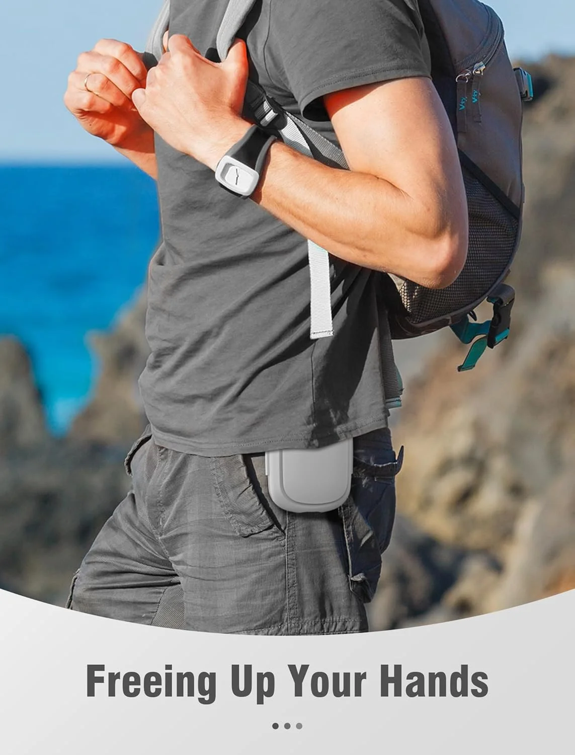 پنکه کمری/گردنبندی کوچک قابل حمل 2 در 1، پنکه شخصی بدون دست با گیره کمری برای پیراهن، پنکه خنک کننده قابل شارژ با باتری، پنکه بدنه پوشیدنی، پنکه آویز گردنی، 3 سرعت برای فضای باز