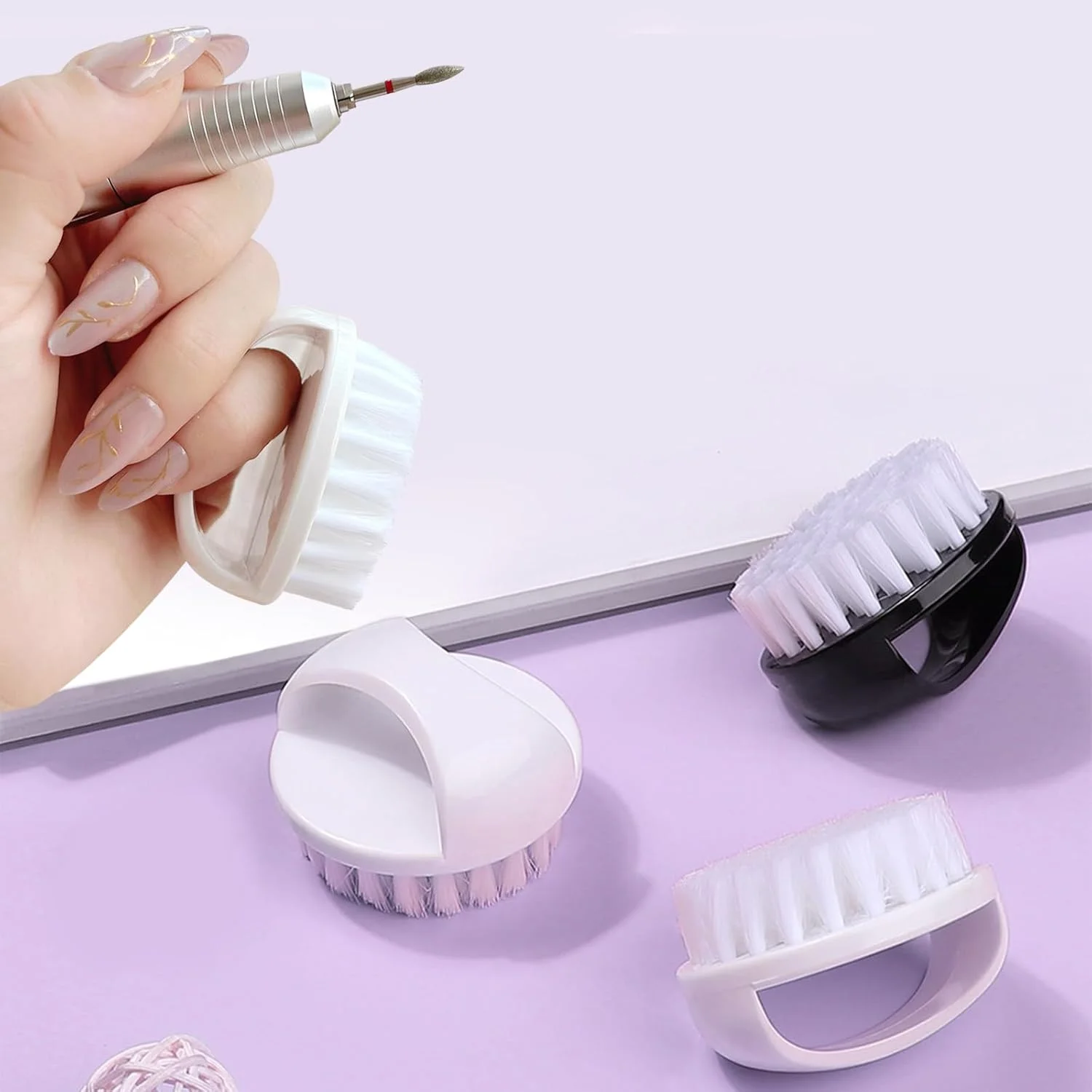 برس ناخن دسته دار برای تمیز کردن ناخن ها، برس اسکراب ناخن - برس های ناخن حرفه ای برای تمیز کردن زیر ناخن، برس تمیز کننده ناخن برای مردان و زنان (YGJ-011-سفید-2 عدد) برس ناخن دسته دار برای تمیز کردن ناخن ها، برس اسکراب ناخن - برس های ناخن حرفه ای برای تمیز کردن زیر ناخن، برس تمیز کننده ناخن برای مردان و زنان (YGJ-011-سفید-2 عدد)