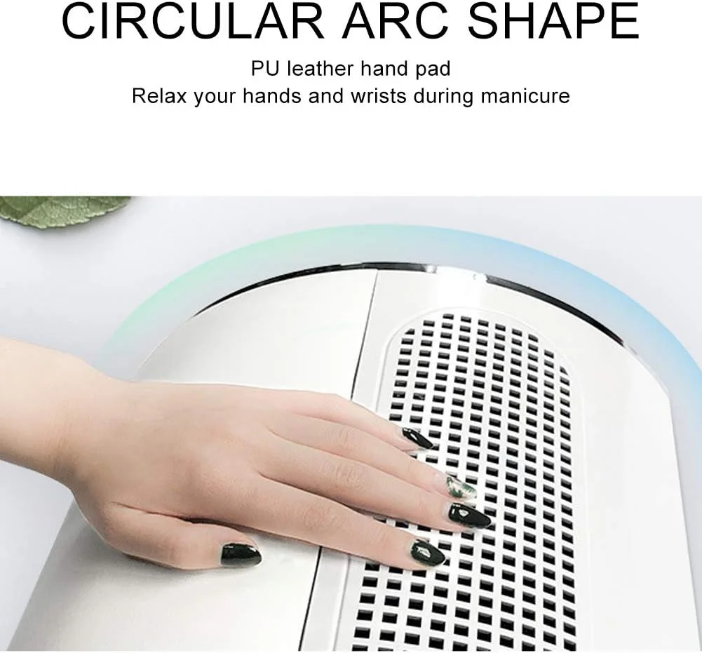 دستگاه مکنده گرد و غبار ناخن 40 وات با 3 فن، قدرت مکش بالا، تمیز کننده گرد و غبار ناخن، مناسب برای تجهیزات مانیکور و تمیز کننده ابزار طراحی ناخن [دوشاخه آمریکایی]