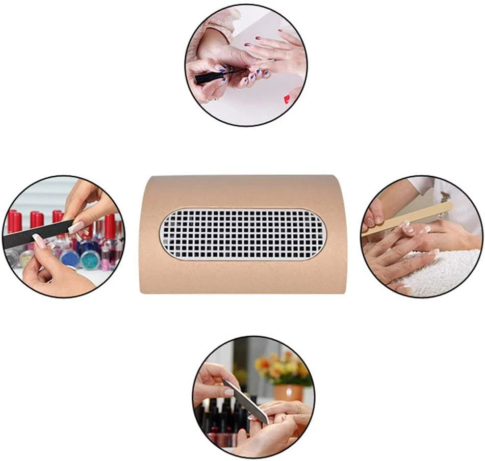 دستگاه جمع کننده گرد و غبار ناخن حرفه ای سالن ناخن، ابزار گرد و غبار با سرعت قابل تنظیم، 3 فن، جاروبرقی رومیزی، بالش دستی دو منظوره با کیسه گرد و غبار