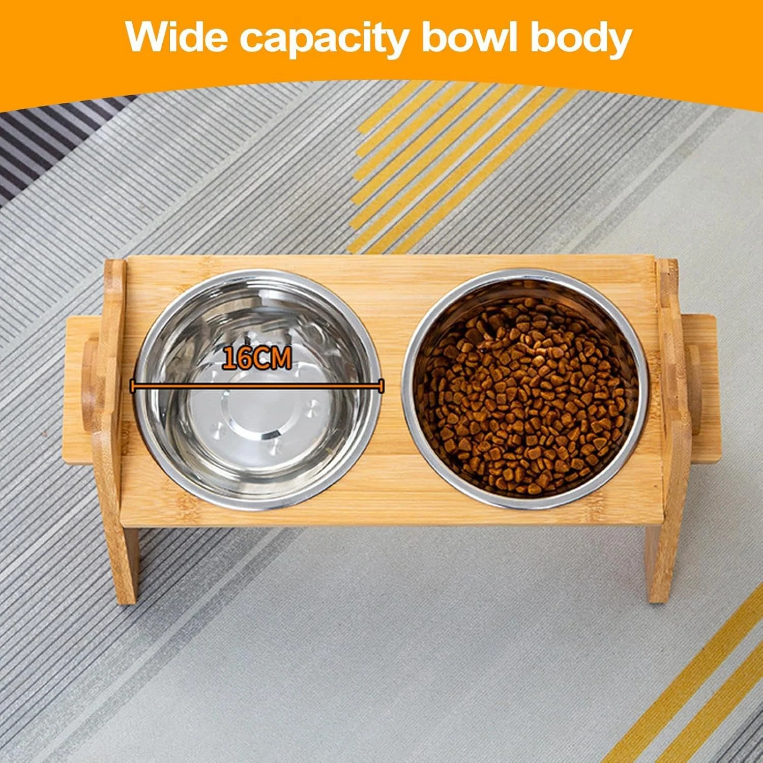 ظروف غذای سگ مرتفع، پایه ظرف سگ مرتفع قابل تنظیم و ضد لغزش | ایستگاه تغذیه حیوانات خانگی برای غذا خوردن خانوادگی در فضای باز و داخلی، مناسب برای غذا و آب گربه ها و سگ ها ظروف غذای سگ مرتفع، پایه ظرف سگ مرتفع قابل تنظیم و ضد لغزش | ایستگاه تغذیه حیوانات خانگی برای غذا خوردن خانوادگی در فضای باز و داخلی، مناسب برای غذا و آب گربه ها و سگ ها