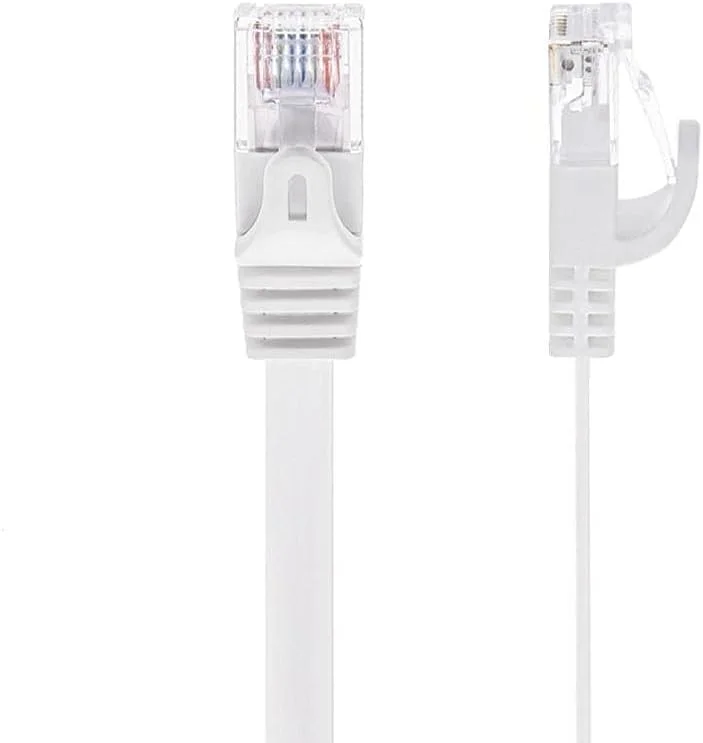 کابل شبکه اترنت Cat6 مونوپرایس - 7.6 متر - سفید | RJ45 بدون گیر، تخت، 550 مگاهرتز، UTP، سیم مسی خالص، 30AWG، برای مودم اینترنت شبکه روتر Xbox PS3 - سری Flexboot کابل شبکه اترنت Cat6 مونوپرایس - 7.6 متر - سفید | RJ45 بدون گیر، تخت، 550 مگاهرتز، UTP، سیم مسی خالص، 30AWG، برای مودم اینترنت شبکه روتر Xbox PS3 - سری Flexboot
