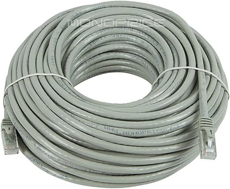 کابل شبکه 100 فوتی Monoprice سری FLEXboot، Cat6 24AWG UTP اترنت با روکش مس خالص، خاکستری (109803) کابل شبکه 100 فوتی Monoprice سری FLEXboot، Cat6 24AWG UTP اترنت با روکش مس خالص، خاکستری (109803)