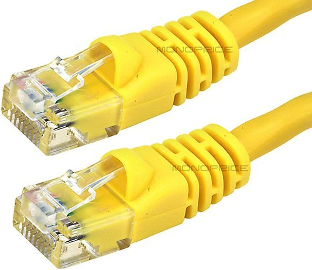 کابل شبکه اترنت Cat6 550MHz UTP مسی بدون روکش Monoprice با طول 0.5 فوت و گیج 24AWG - زرد کابل شبکه اترنت Cat6 550MHz UTP مسی بدون روکش Monoprice با طول 0.5 فوت و گیج 24AWG - زرد