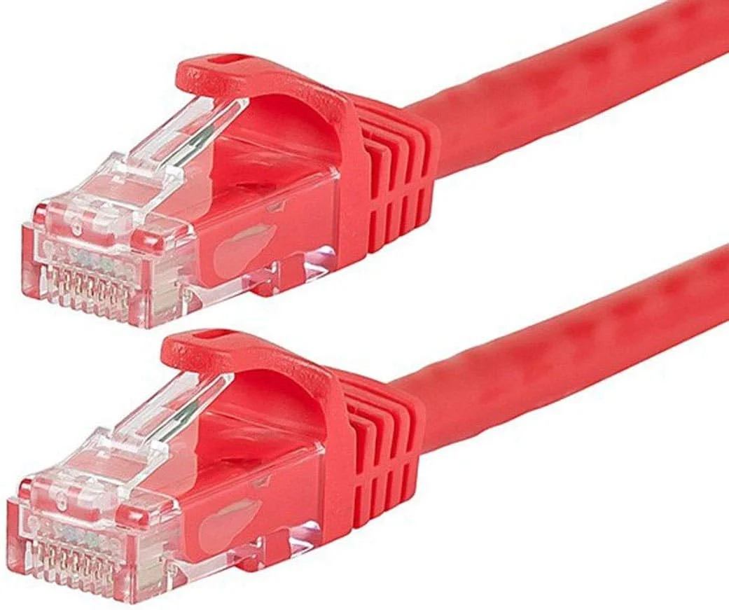 کابل شبکه اترنت Cat6 UTP مسی 24AWG Monoprice سری FLEXboot به طول 2 فوت، 550 مگاهرتز، قرمز (109830)