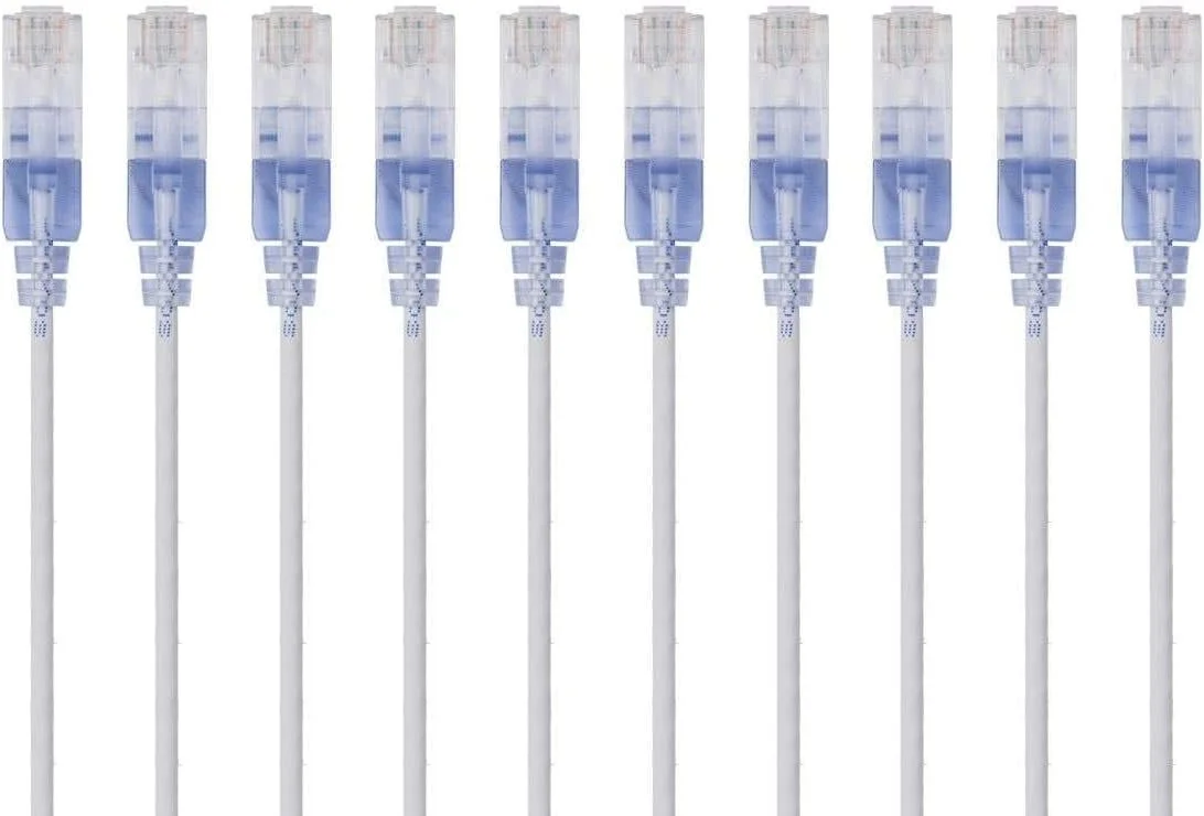 کابل شبکه پچ Cat6A موناپریس - RJ45 بدون گیر، 550 مگاهرتز، 10G، UTP، سیم مسی خالص، 30AWG، بسته 10 عددی، 1 فوت، آبی - سری SlimRun کابل شبکه پچ Cat6A موناپریس - RJ45 بدون گیر، 550 مگاهرتز، 10G، UTP، سیم مسی خالص، 30AWG، بسته 10 عددی، 1 فوت، آبی - سری SlimRun