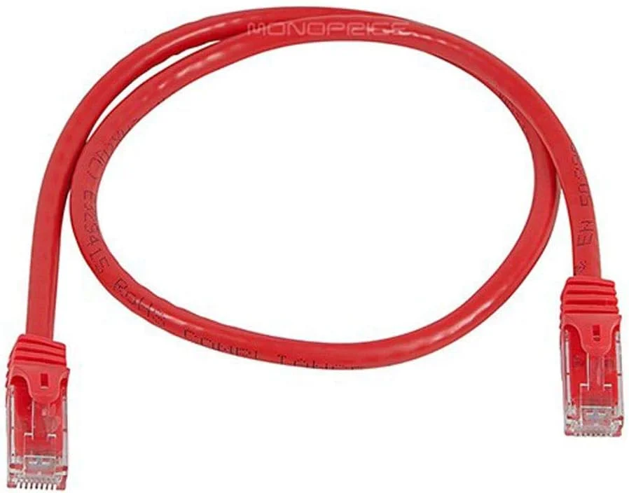 کابل شبکه اترنت Cat6 UTP مسی 24AWG Monoprice سری FLEXboot به طول 2 فوت، 550 مگاهرتز، قرمز (109830) کابل شبکه اترنت Cat6 UTP مسی 24AWG Monoprice سری FLEXboot به طول 2 فوت، 550 مگاهرتز، قرمز (109830)