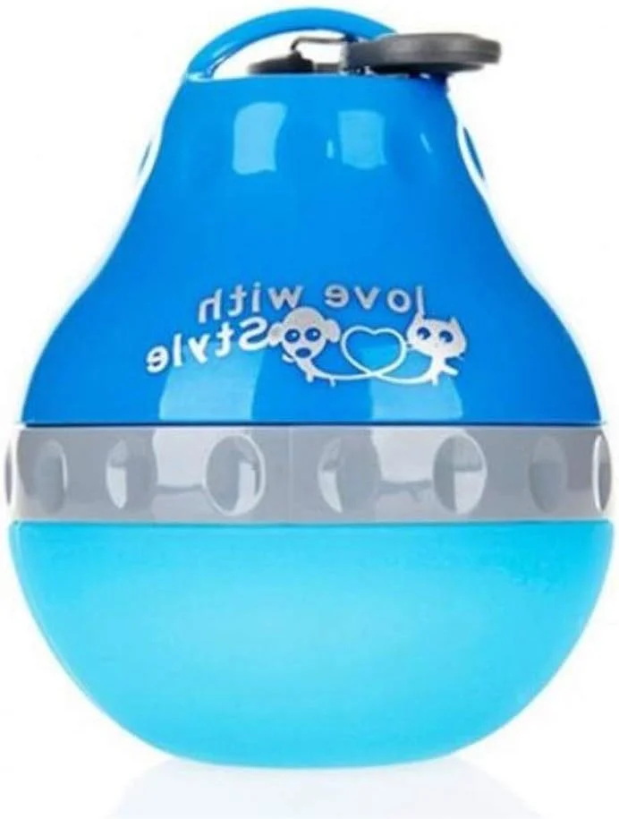 بطری آب سگ خانگی WYJW برای سگ های کوچک، چشمه نوشیدنی مسافرتی، سیلیکونی قابل حمل، لوازم حیوانات خانگی در فضای باز (رنگ: آبی، اندازه: 200 میلی لیتر)