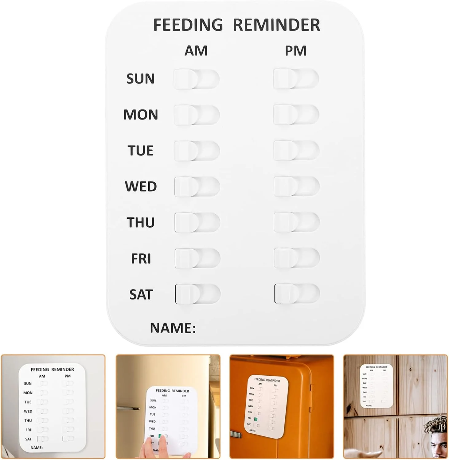 MNDEAN لوازم غذا و آب گربه، یادآور تغذیه حیوانات خانگی، نمودار غذای گربه، استیکر یادآور مغناطیسی، نمودار نشانگر روزانه صبح/بعد از ظهر و روزهای هفته برای تغذیه سگ و گربه شما MNDEAN لوازم غذا و آب گربه، یادآور تغذیه حیوانات خانگی، نمودار غذای گربه، استیکر یادآور مغناطیسی، نمودار نشانگر روزانه صبح/بعد از ظهر و روزهای هفته برای تغذیه سگ و گربه شما