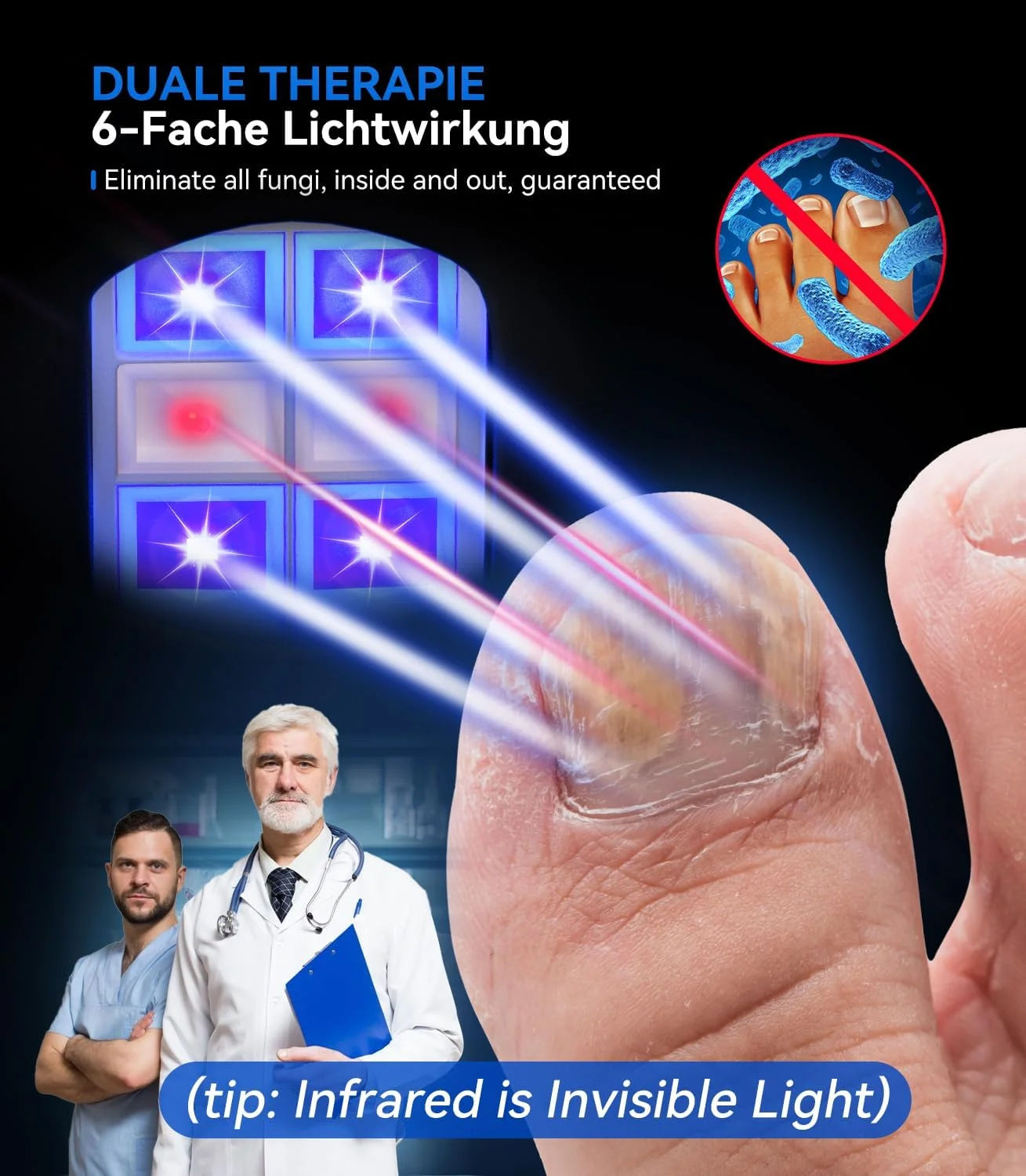 لیزر قارچ ناخن طبی LOZLTX با دستگاه زمان‌بندی و قلم مراقبت از ناخن نارنجی 【تایید شده توسط SGS، ایمن و قابل اعتماد】 دستگاه لیزر قارچ ناخن 【قوی‌ترین درمان - عملکرد سریع】 بهبود یافته