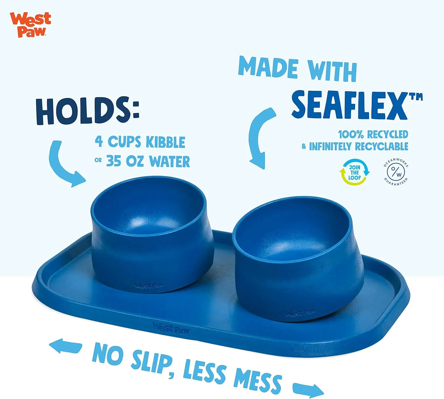 کاسه غذای ضد لغزش سگ وست پا سیفلکس - کاسه غذای کمتر کثیف برای سگ ها، گربه ها، حیوانات خانگی برای تغذیه آرام - ظرفیت 4 پیمانه غذای خشک، 35 اونس آب - قابل شستشو در ماشین ظرفشویی، غیر سمی - ساختار قابل بازیافت، دریایی کاسه غذای ضد لغزش سگ وست پا سیفلکس - کاسه غذای کمتر کثیف برای سگ ها، گربه ها، حیوانات خانگی برای تغذیه آرام - ظرفیت 4 پیمانه غذای خشک، 35 اونس آب - قابل شستشو در ماشین ظرفشویی، غیر سمی - ساختار قابل بازیافت، دریایی