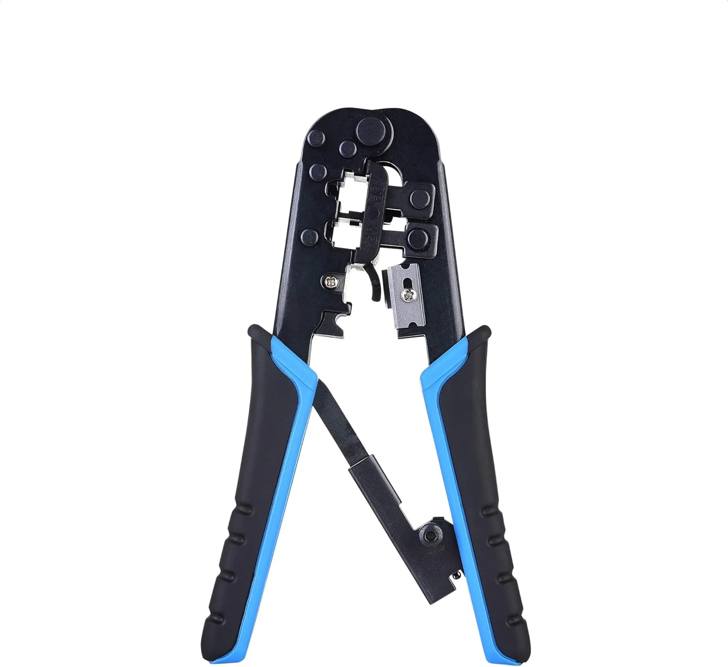 ابزار پرس RJ45 ماژولار Cable Matters (پرس اترنت) با سیم چین و استریپر داخلی - شامل بسته 10 عددی کانکتور Cat6 RJ45