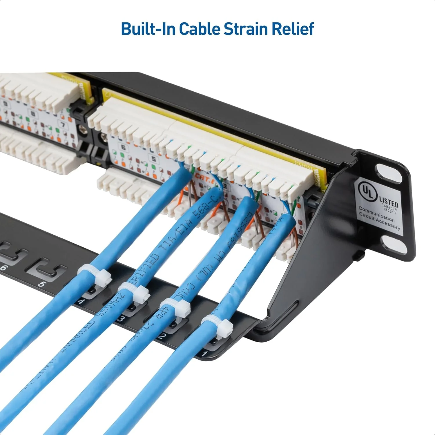 پنل پچ 24 پورت Cable Matters با قابلیت نصب در رک یا روی دیوار، 19 اینچی با میله نگهدارنده، پنل پچ شبکه Cat6 1U برای اترنت 10 گیگابیتی، سازگار با ابزارهای Impact 110 یا Krone پنل پچ 24 پورت Cable Matters با قابلیت نصب در رک یا روی دیوار، 19 اینچی با میله نگهدارنده، پنل پچ شبکه Cat6 1U برای اترنت 10 گیگابیتی، سازگار با ابزارهای Impact 110 یا Krone