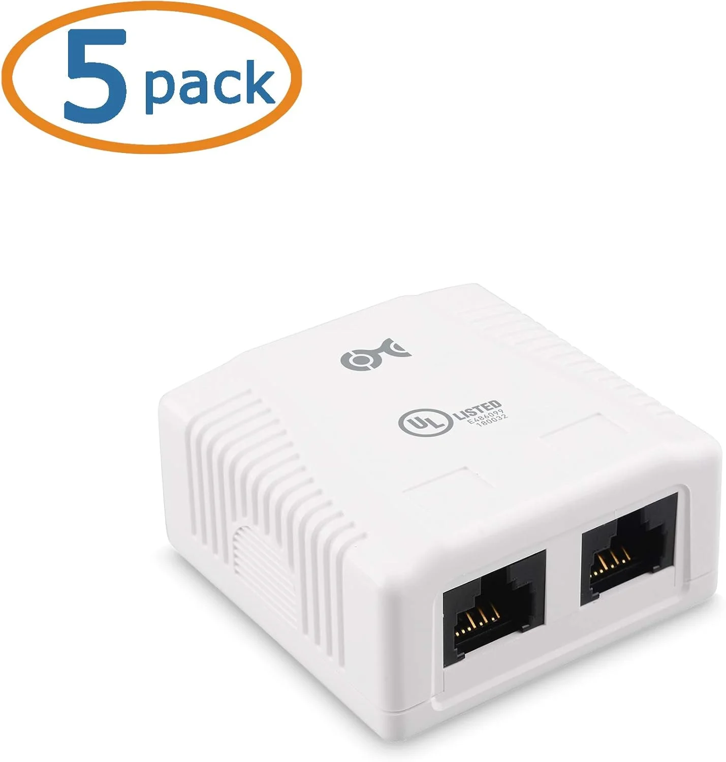 جعبه روکار Cat6 RJ45 کیبل Matters دارای گواهینامه UL - بسته 5 عددی - 2 پورت سفید (جعبه نصب اترنت Cat6) جعبه روکار Cat6 RJ45 کیبل Matters دارای گواهینامه UL - بسته 5 عددی - 2 پورت سفید (جعبه نصب اترنت Cat6)