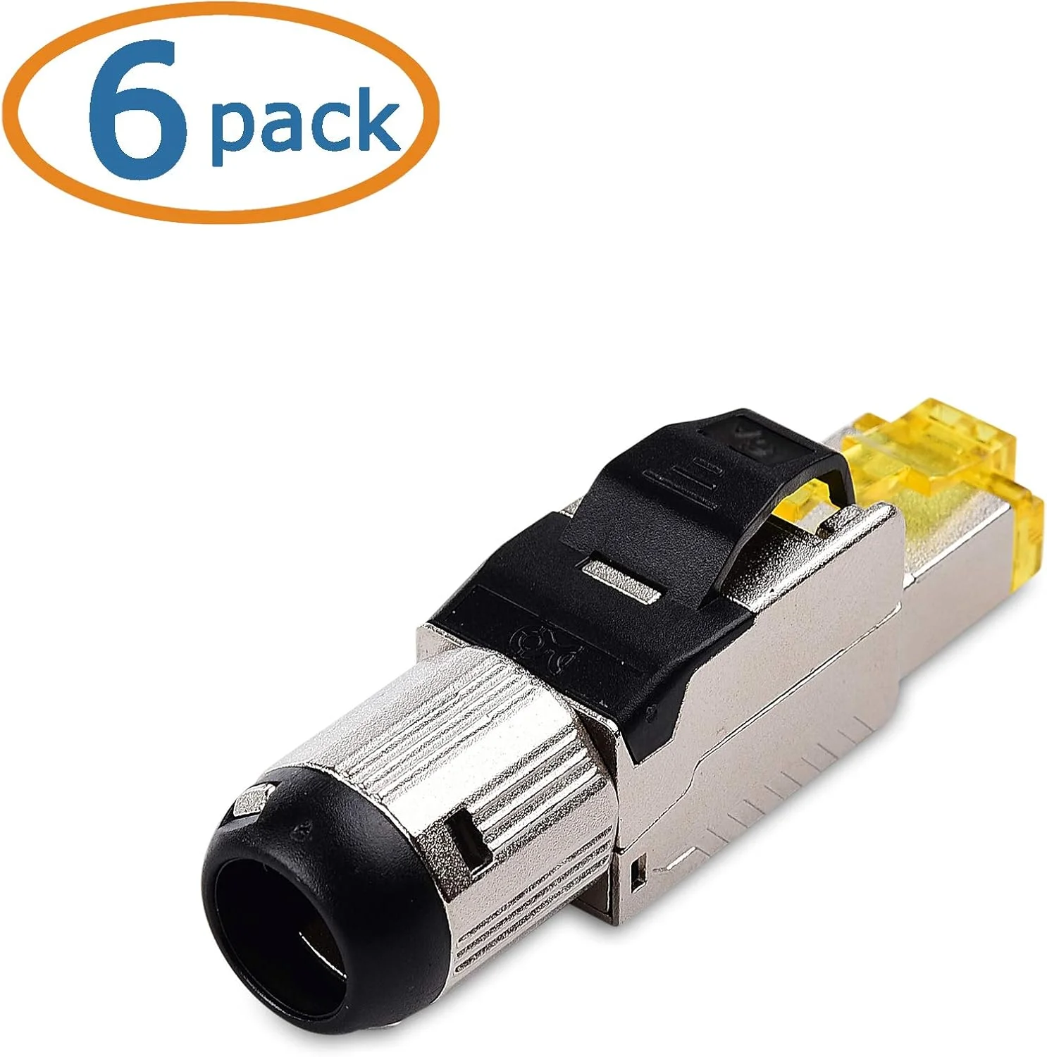 پک 6 عددی کانکتور RJ45 شیلددار Cat 6A بدون نیاز به ابزار Cable Matters