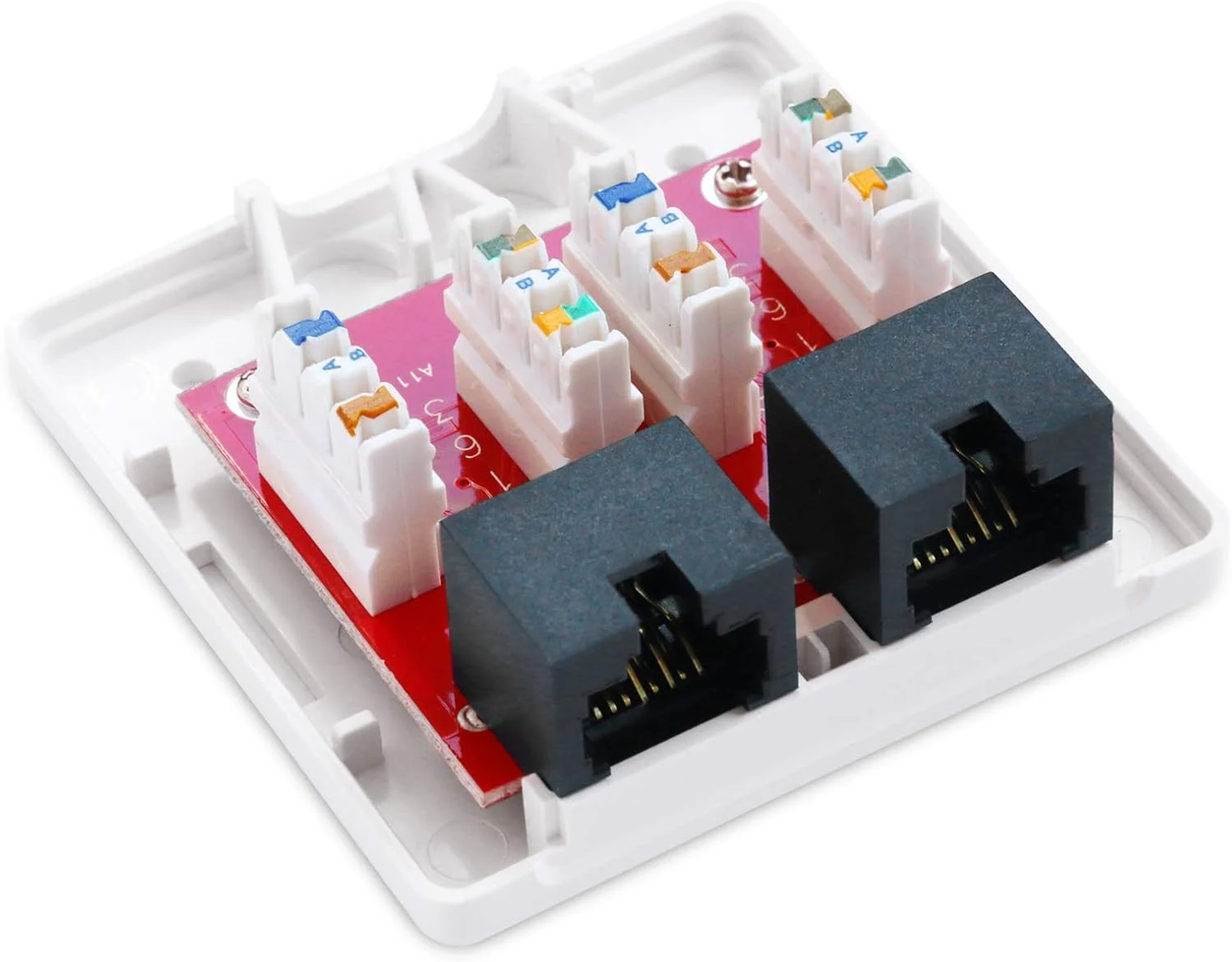 جعبه روکار Cat6 RJ45 کیبل Matters دارای گواهینامه UL - بسته 5 عددی - 2 پورت سفید (جعبه نصب اترنت Cat6) جعبه روکار Cat6 RJ45 کیبل Matters دارای گواهینامه UL - بسته 5 عددی - 2 پورت سفید (جعبه نصب اترنت Cat6)