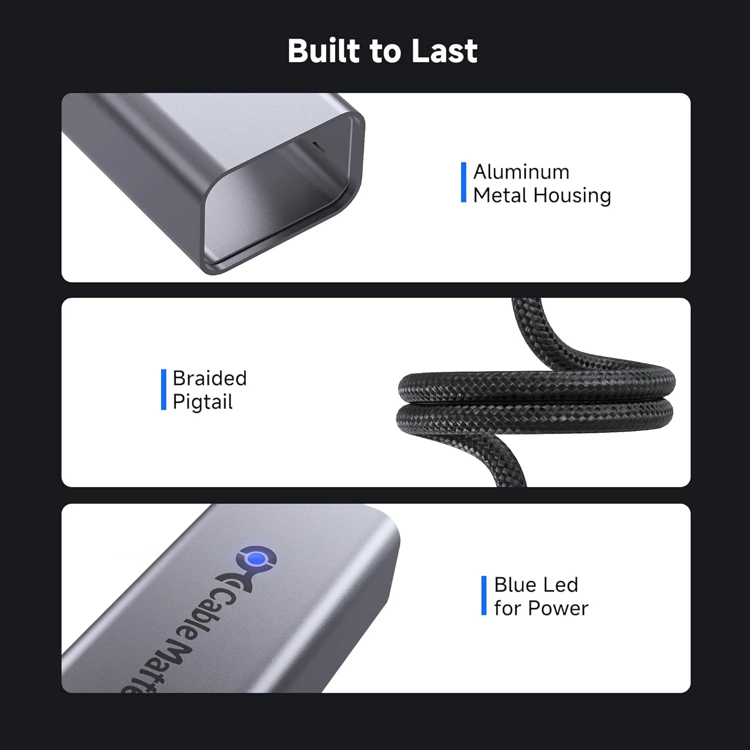 آداپتور USB-C به اترنت Cable Matters، آداپتور شبکه گیگابیتی اترنت به USB-C برای 1000 مگابیت در ثانیه، سازگار با MacBook، iPhone 16 Pro/Max، iPad Pro، Dell XPS، Surface و غیره