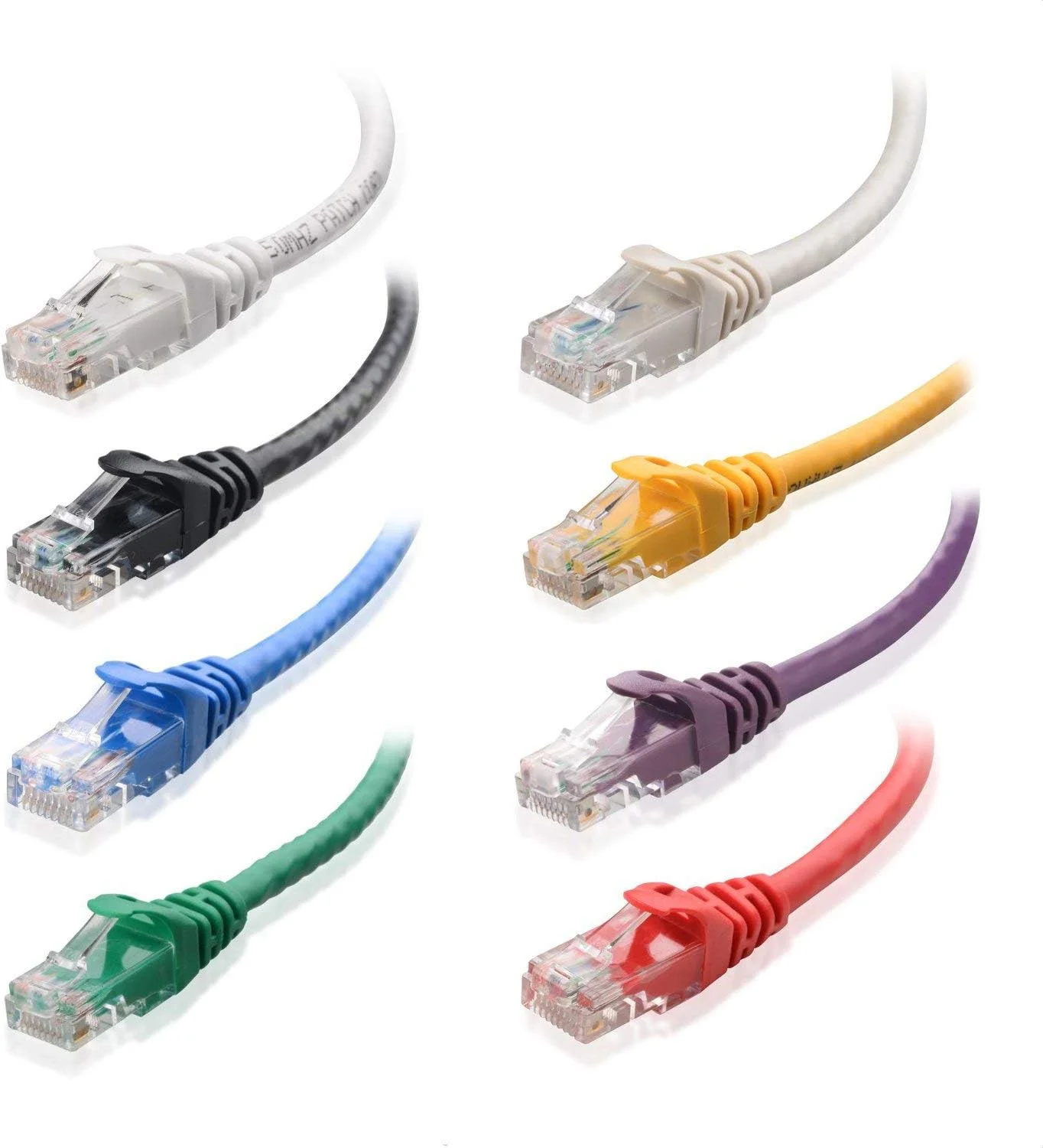 کابل شبکه Cat5e بدون گیر Cable Matters، 8 رنگ مختلف، طول 3 فوت