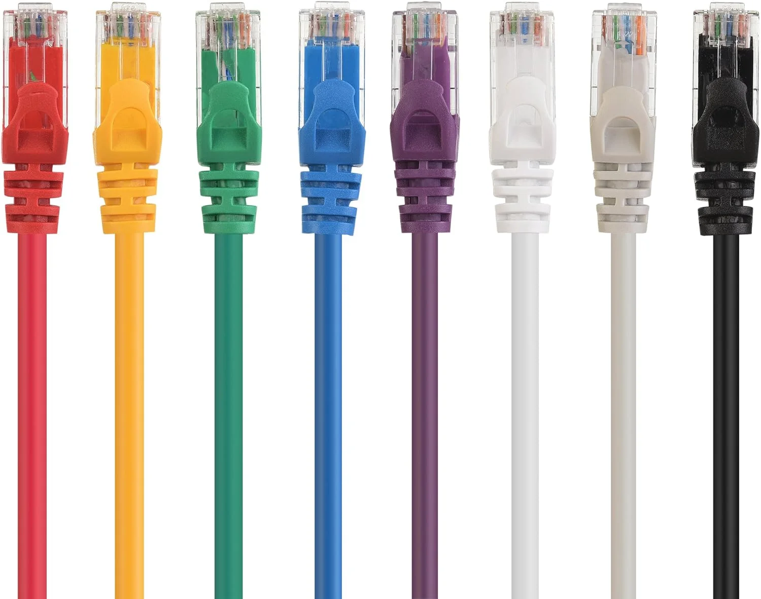 کابل شبکه Cat5e بدون گیر Cable Matters، 8 رنگ مختلف، طول 3 فوت کابل شبکه Cat5e بدون گیر Cable Matters، 8 رنگ مختلف، طول 3 فوت