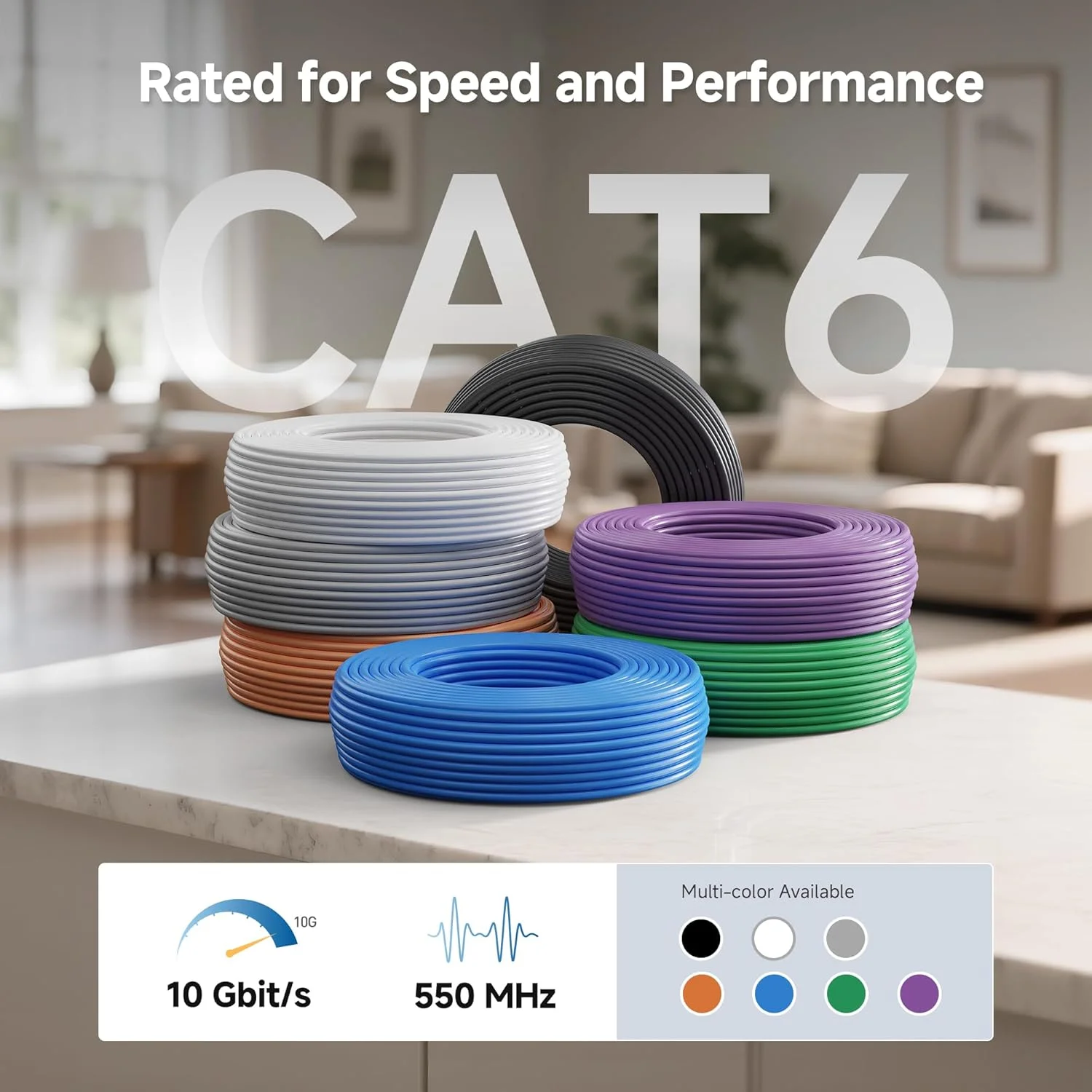 کابل شبکه Cat6 مس خالص Cable Matters با سرعت 10 گیگابیت بر ثانیه، دارای تاییدیه UL و مناسب برای استفاده داخل دیوار (CM)، طول 305 متر (کابل Cat6 حلقه ای 305 متری، کابل اترنت Cat6، کابل اینترنت، کابل شبکه) - رنگ خاکستری کابل شبکه Cat6 مس خالص Cable Matters با سرعت 10 گیگابیت بر ثانیه، دارای تاییدیه UL و مناسب برای استفاده داخل دیوار (CM)، طول 305 متر (کابل Cat6 حلقه ای 305 متری، کابل اترنت Cat6، کابل اینترنت، کابل شبکه) - رنگ خاکستری