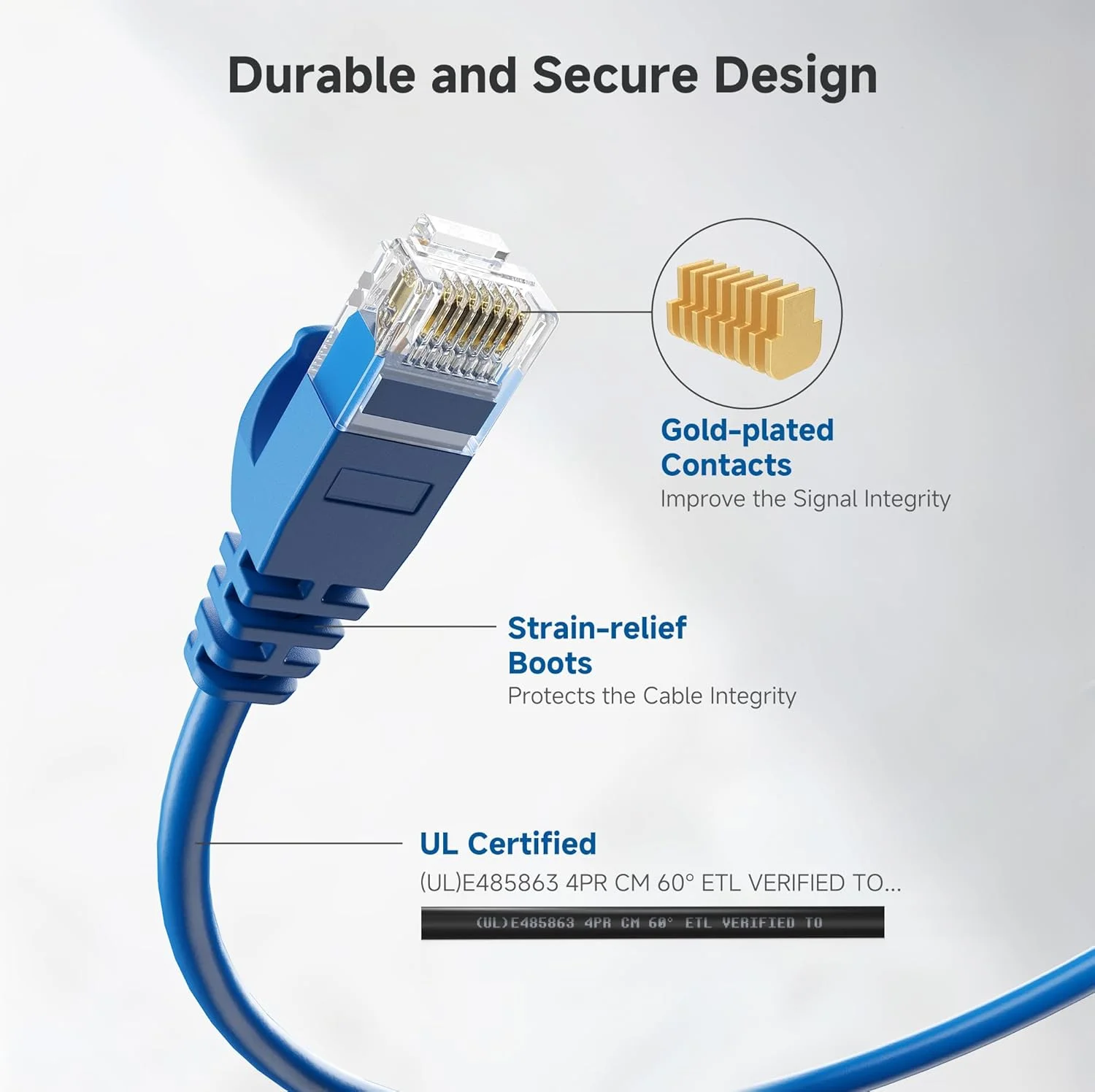 کابل شبکه Cat 6 اترنت 10 گیگابیتی Cable Matters بدون گیر - 10.6 متر، کابل Cat 6 باریک، سیم Cat6، سیم اترنت نازک، آبی کابل شبکه Cat 6 اترنت 10 گیگابیتی Cable Matters بدون گیر - 10.6 متر، کابل Cat 6 باریک، سیم Cat6، سیم اترنت نازک، آبی