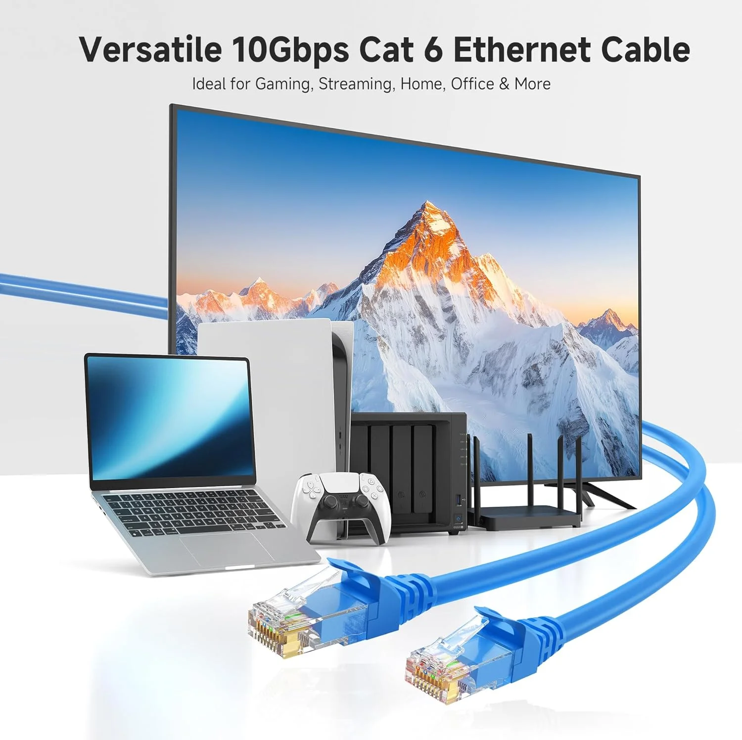 کابل اترنت Cat 6 بدون گیر Cable Matters با سرعت 10 گیگابیت بر ثانیه، طول 2.7 متر (کابل Cat 6، کابل شبکه، کابل اینترنت) - آبی کابل اترنت Cat 6 بدون گیر Cable Matters با سرعت 10 گیگابیت بر ثانیه، طول 2.7 متر (کابل Cat 6، کابل شبکه، کابل اینترنت) - آبی