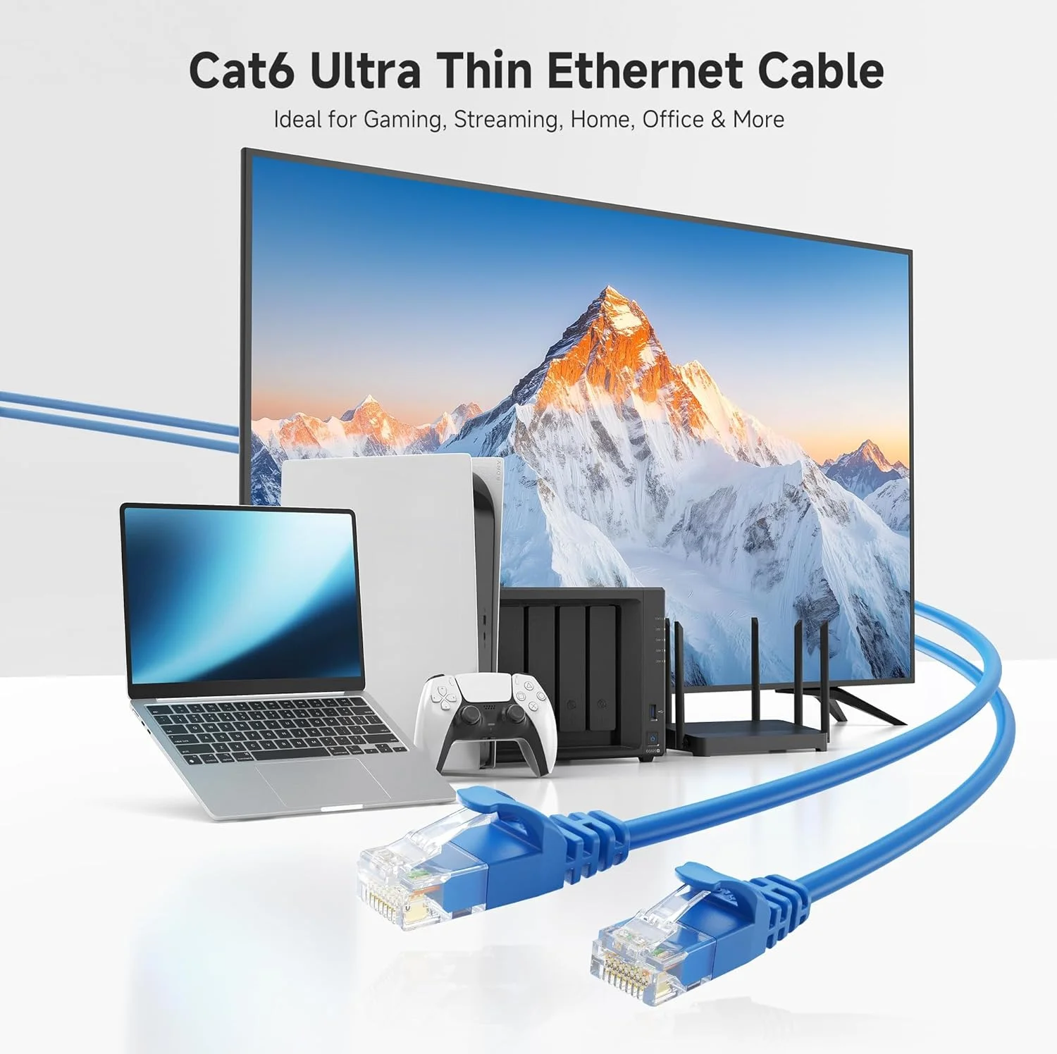 کابل شبکه Cat 6 اترنت Cable Matters با سرعت 10 گیگابیت بر ثانیه - 3 متر، کابل Cat 6 باریک، سیم Cat6، سیم اترنت نازک، آبی کابل شبکه Cat 6 اترنت Cable Matters با سرعت 10 گیگابیت بر ثانیه - 3 متر، کابل Cat 6 باریک، سیم Cat6، سیم اترنت نازک، آبی