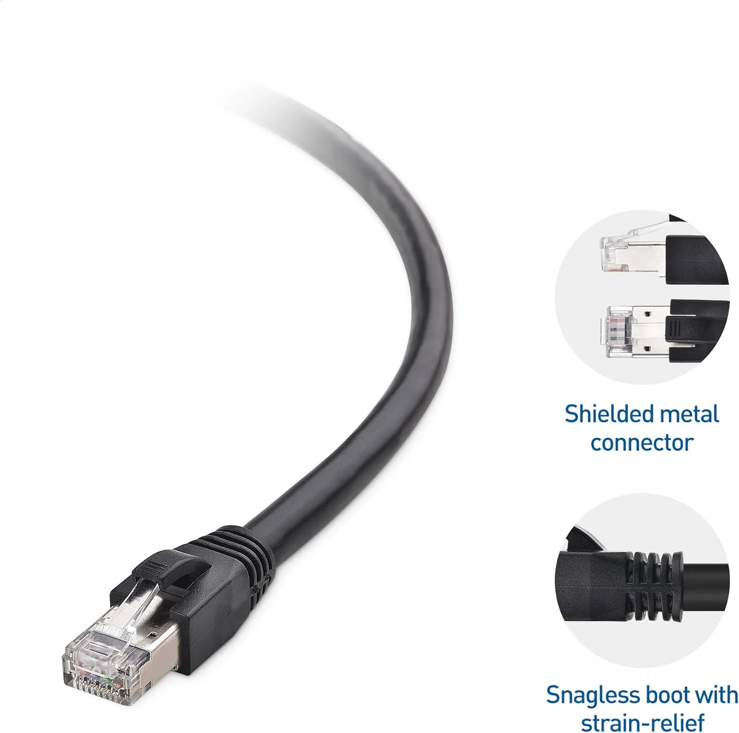 کابل شبکه کوتاه Cat8 اترنت Cable Matters با سرعت 40 گیگابیت بر ثانیه (کابل اترنت دسته 8، سیم Cat8 S/FTP) - طول 3 فوت کابل شبکه کوتاه Cat8 اترنت Cable Matters با سرعت 40 گیگابیت بر ثانیه (کابل اترنت دسته 8، سیم Cat8 S/FTP) - طول 3 فوت