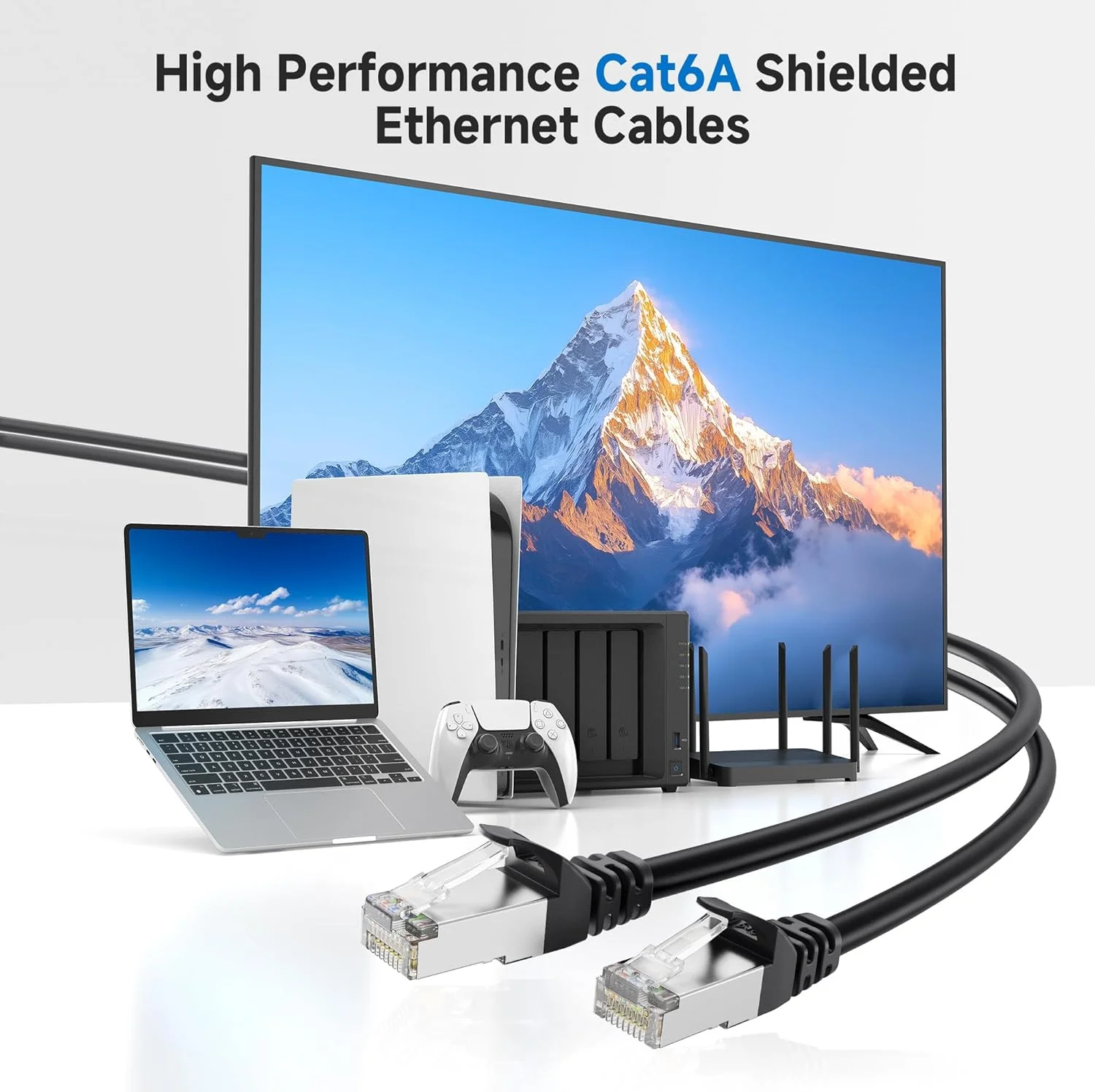 کابل شبکه Cat6A شیلددار Cable Matters به طول 1.5 متر - مشکی کابل شبکه Cat6A شیلددار Cable Matters به طول 1.5 متر - مشکی