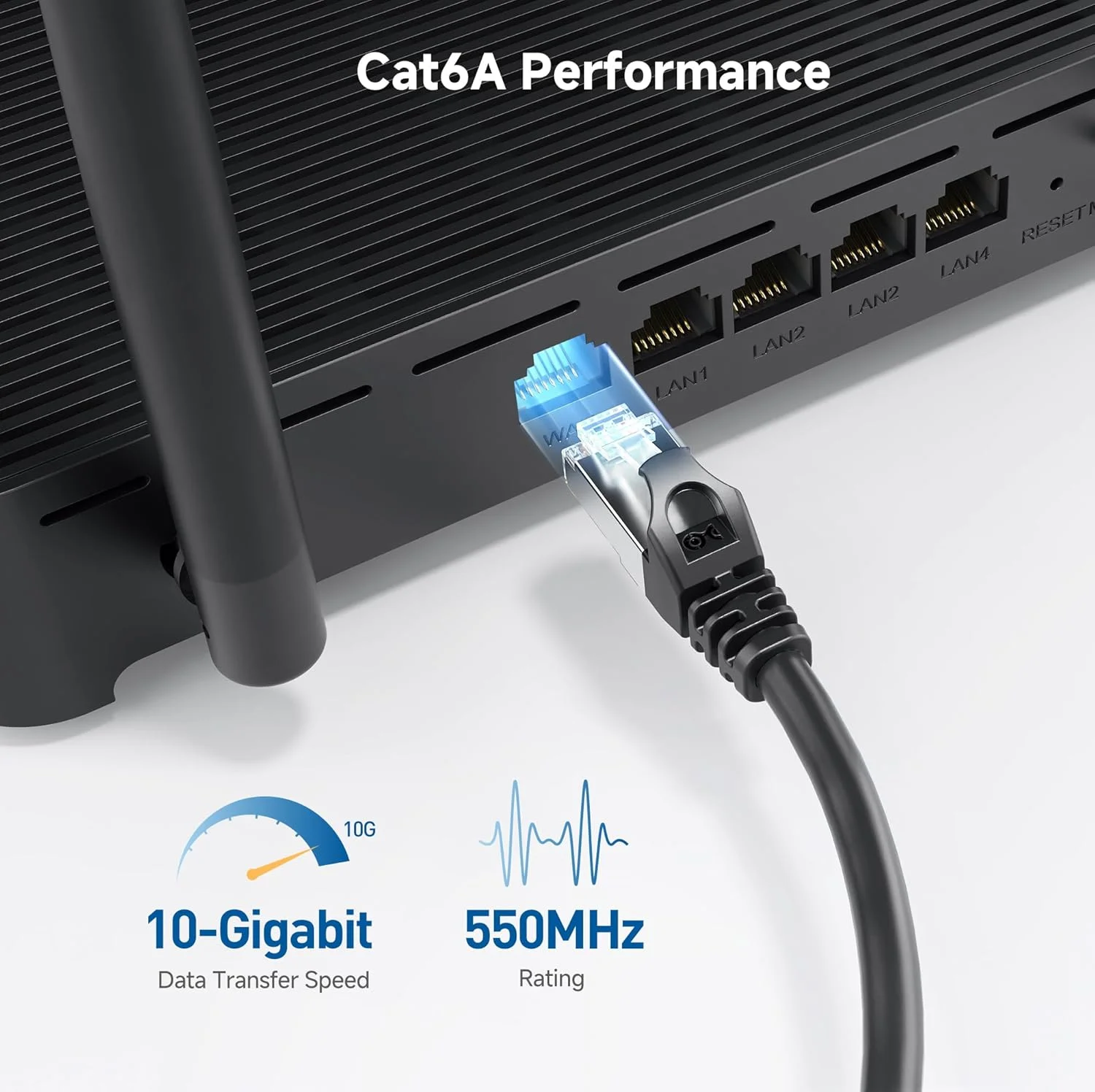 کابل شبکه Cat6A شیلددار Cable Matters به طول 1.5 متر - مشکی کابل شبکه Cat6A شیلددار Cable Matters به طول 1.5 متر - مشکی