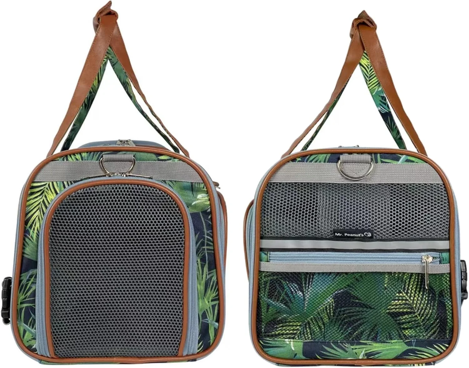 کیف حمل حیوانات خانگی تاشو و نرم Mr. Peanut's سری Gold (طرح استوایی)