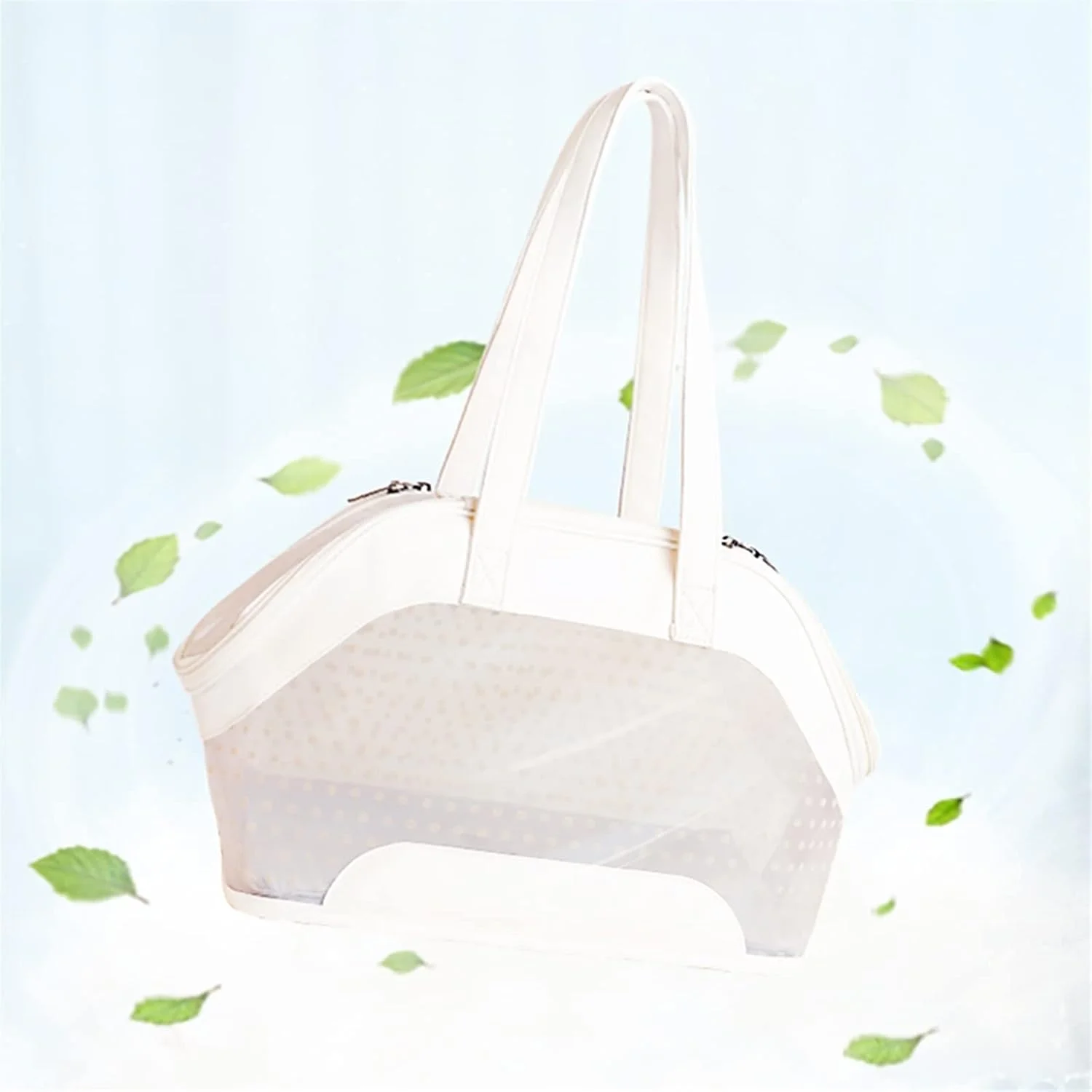 کیف حمل سگ و گربه زارافت، توری تنفسی، تاشو، سبک وزن، کیف دستی، محصولات حیوانات خانگی، کیف مسافرتی کوچک قابل حمل توله سگ (رنگ: زرد کرم)