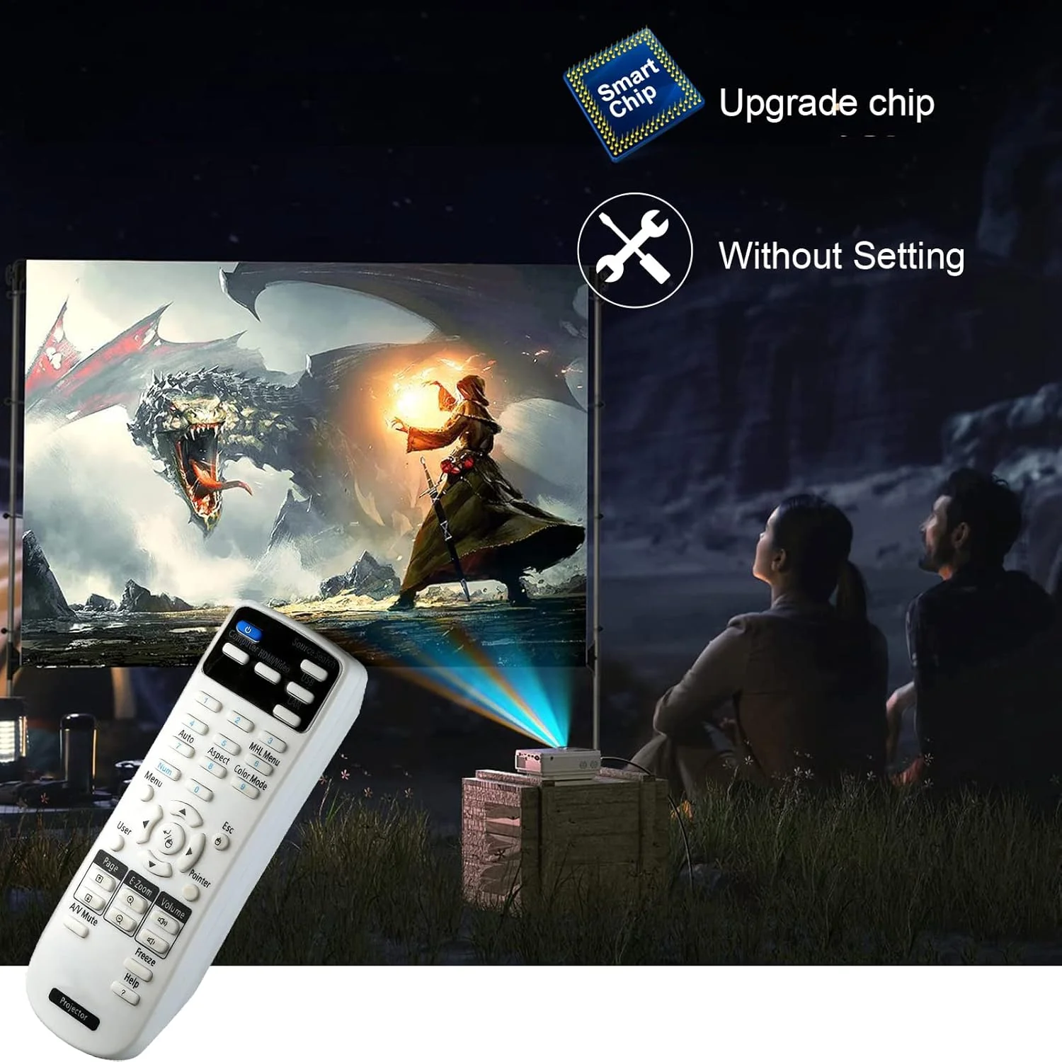 کنترل از راه دور پروژکتور جهانی Anloti مناسب برای همه پروژکتورهای EPSON، شامل همه پروژکتورهای Epson، شامل BrightLink، Powerlite، Home Cinema، EB، EX، پروژکتورهای سری VS، EMP کنترل از راه دور پروژکتور جهانی Anloti مناسب برای همه پروژکتورهای EPSON، شامل همه پروژکتورهای Epson، شامل BrightLink، Powerlite، Home Cinema، EB، EX، پروژکتورهای سری VS، EMP