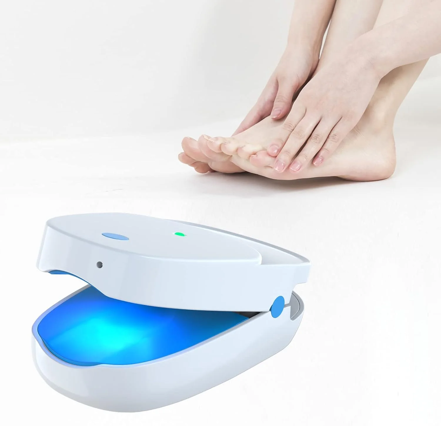 دستگاه لیزر پاک کننده قارچ ناخن iKeener، دستگاه درمان قارچ ناخن بسیار موثر، راحت، قابل شارژ، بدون درد برای ناخن های پا، ناخن های تغییر رنگ داده و ضخیم شده، اونیکومیکوزیس (آبی آسمانی)