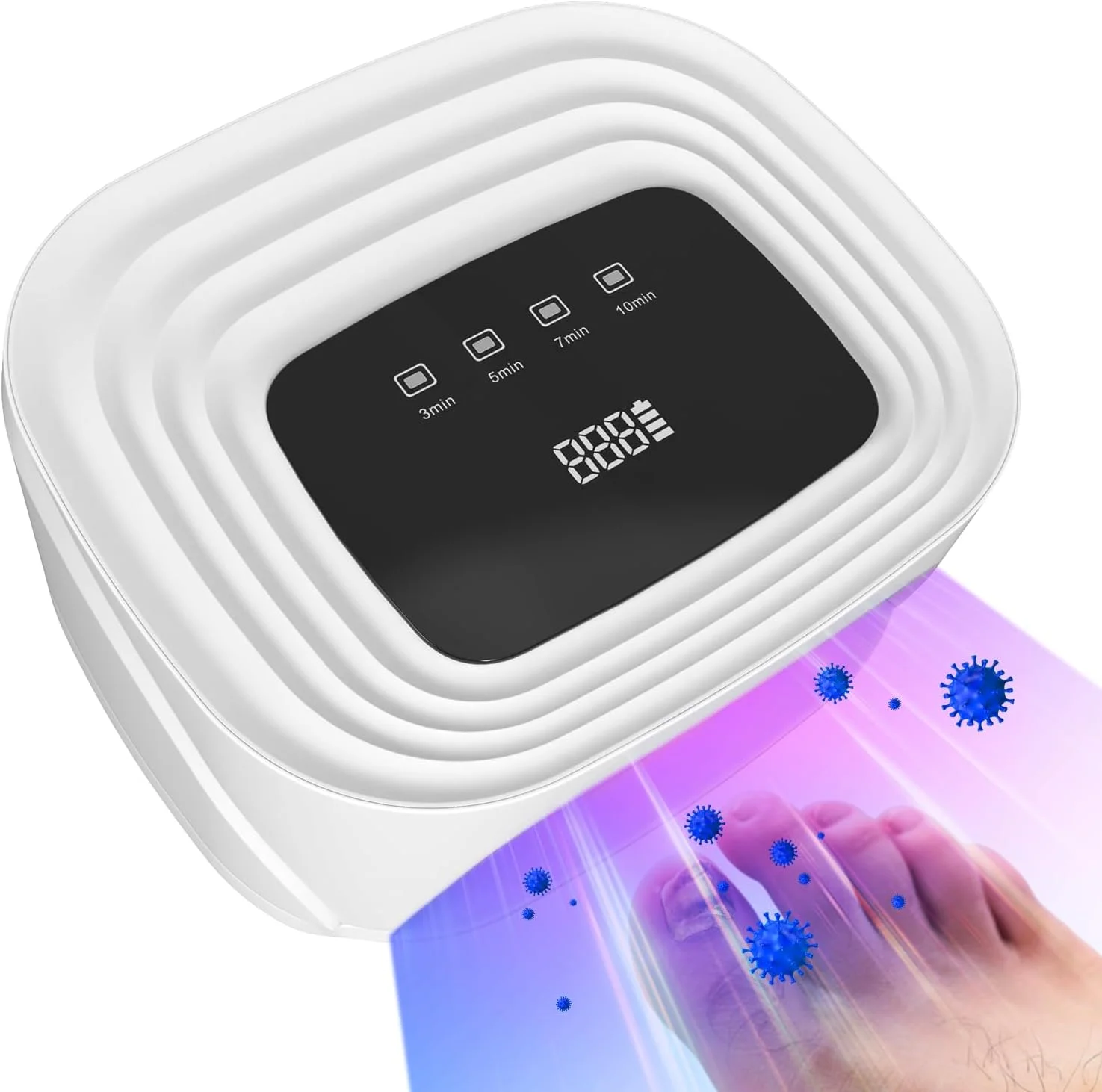 دستگاه لیزر قارچ ناخن iKeener، دستگاه درمان قارچ ناخن بی سیم آبی و قرمز دارای تاییدیه FDA با 36 لامپ، برای چندین ناخن پا و ناخن دست