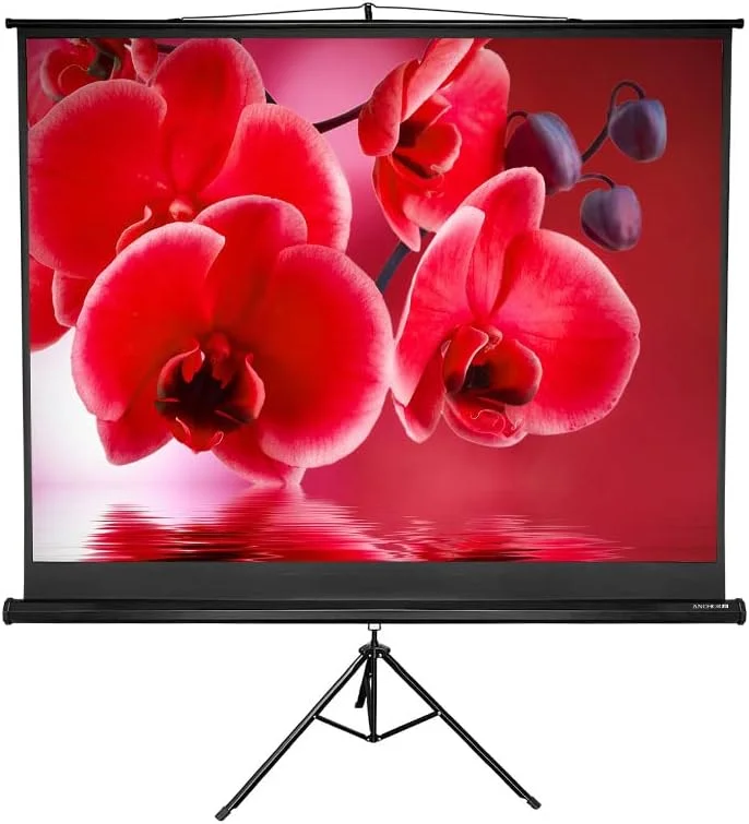 پرده نمایش سه پایه Anchor، ۱۸۰X۱۳۳ سانتی متر، ۹۰ اینچ، نسبت تصویر ۴:۳