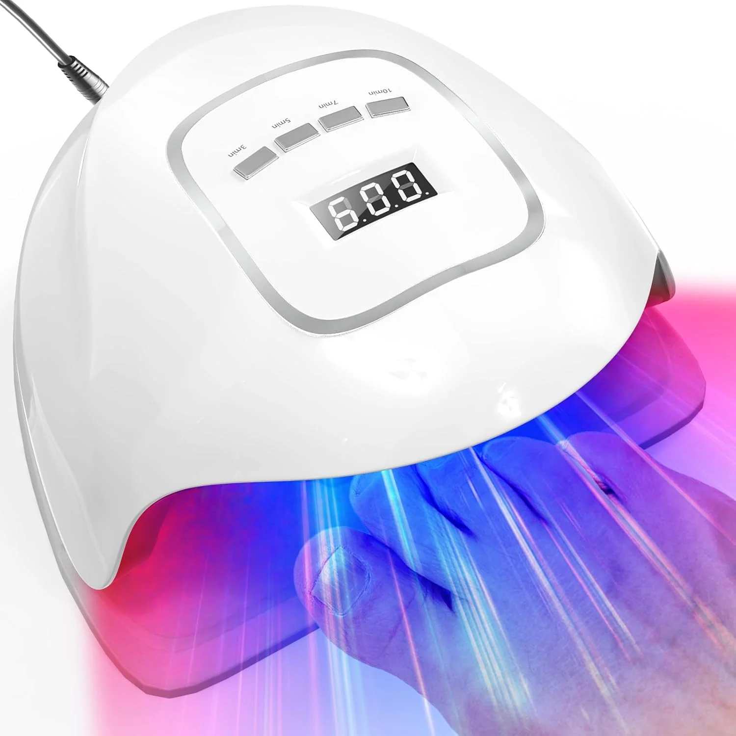 دستگاه لیزر قارچ ناخن iKeener، دستگاه تمیز کننده ناخن با لیزر برای انگشتان دست و اونیکومیکوز، از بین برنده قارچ ناخن، دارای 15 نور آبی 470 نانومتری + 30 نور قرمز 650 نانومتری، جلسات قابل تنظیم 3/5/7 دقیقه ای