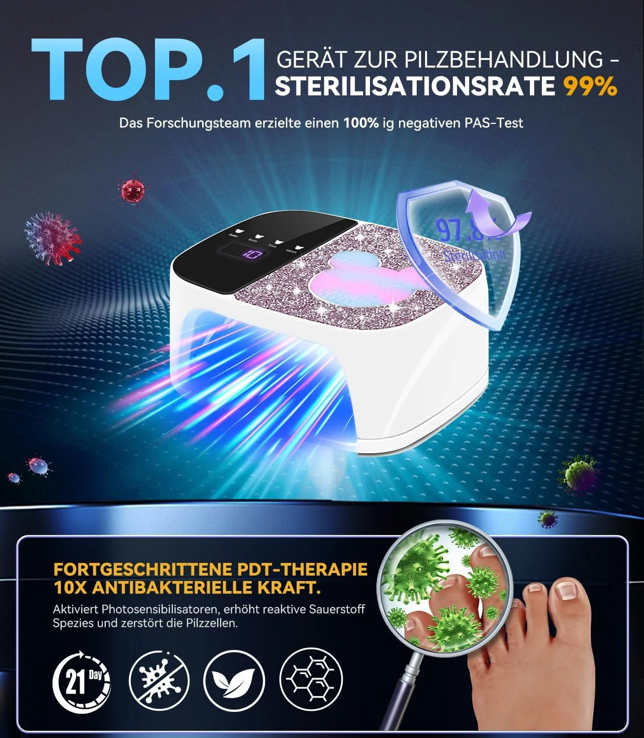 دستگاه لیزر قارچ ناخن مدل IUHFSIFS 421WUZHIDENG ERRH