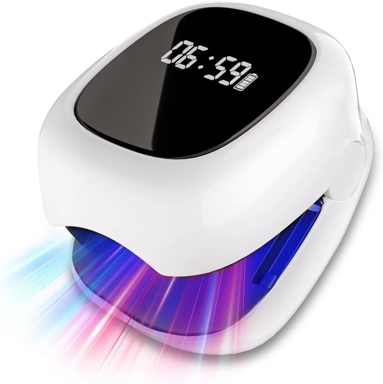 دستگاه لیزر قارچ ناخن LOZLTX 5.0، ارتقا یافته با 4 نور آبی 470 نانومتری و 2 نور مادون قرمز 905 نانومتری، اثرگذاری قابل مشاهده در 21 روز، اثربخشی دو برابر، استفاده آسان برای ناخن های تغییر رنگ یافته، کنترل موثر قارچ