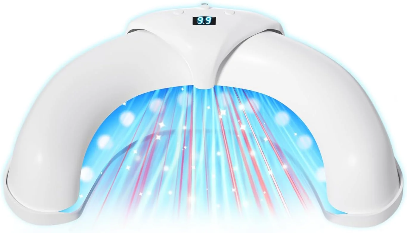 دستگاه لیزر قارچ ناخن ارتقا یافته، تنظیم هوشمند زمان با 3 سرعت - 99 ثانیه/60 ثانیه/30 ثانیه و عملکرد زمان بندی برای چندین ناخن انگشت و دستگاه لیزر ناخن پا (سفید)