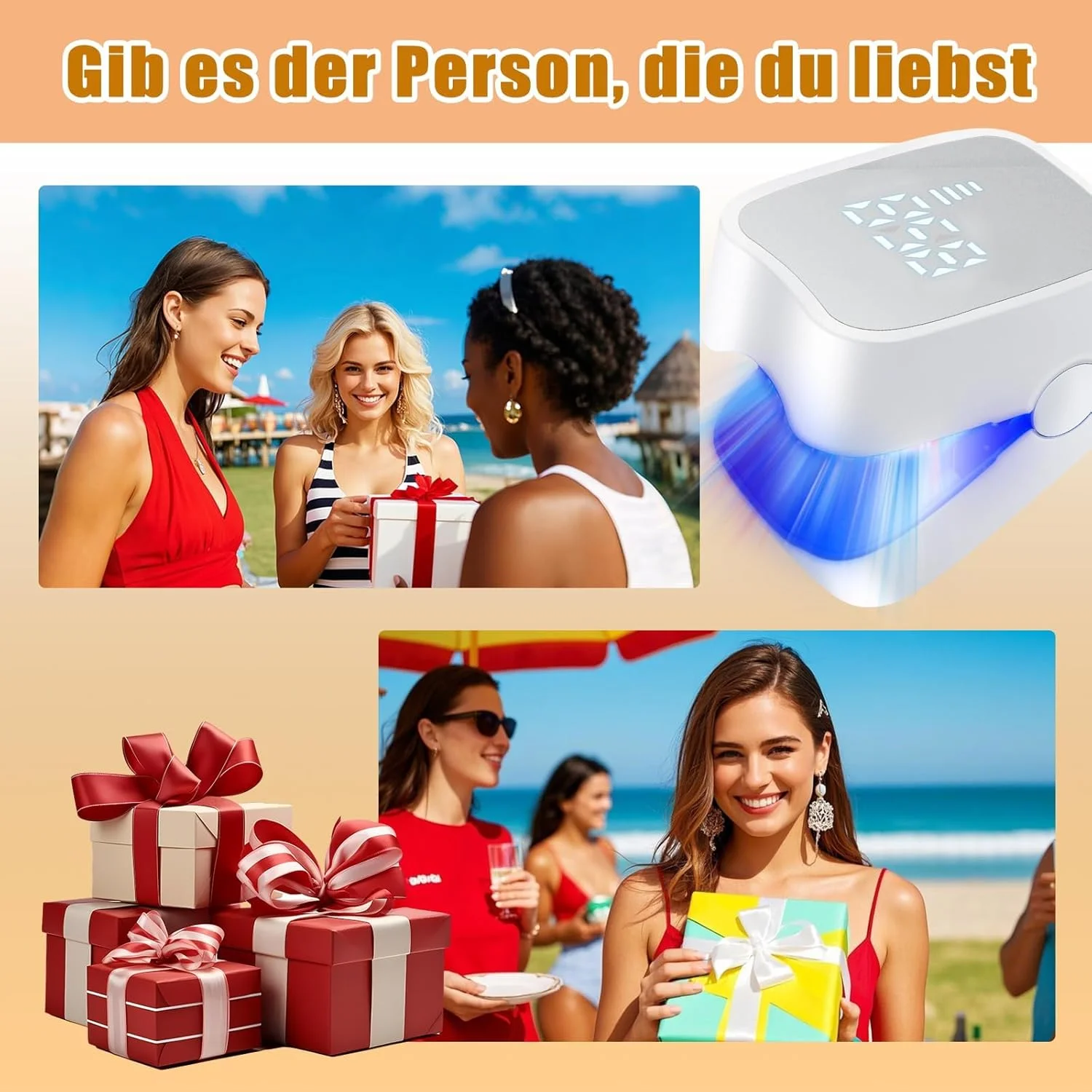 دستگاه درمان قارچ ناخن، قارچ ناخن قابل شارژ، لیزر سرد درمانی قارچ ناخن بسیار کارآمد، درمان راحت پا برای چندین انگشت (a)