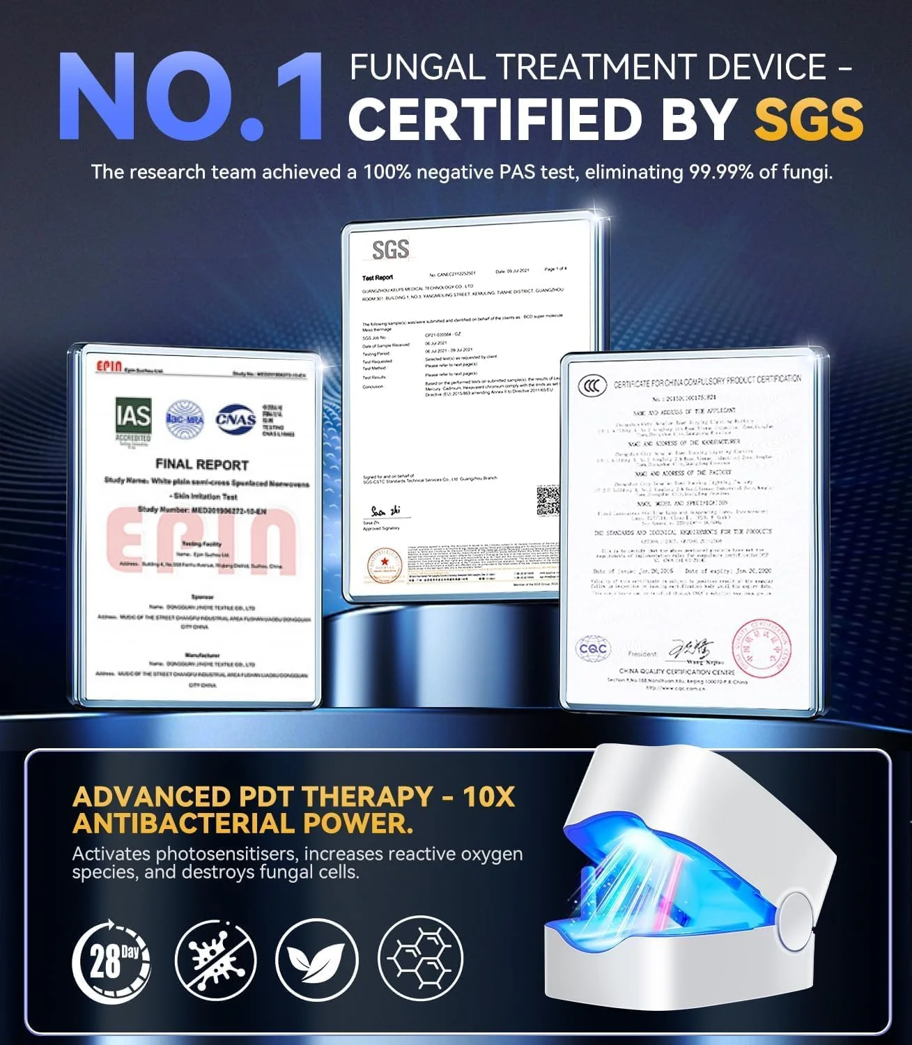 دستگاه درمان قارچ ناخن TERRIFI با قابلیت ارتقا، نمایشگر زمان و قابل شارژ، مناسب برای ناخن های پا و دست آسیب دیده، تغییر رنگ داده و ضخیم، نور مادون قرمز 950 نانومتر و نور آبی 500 نانومتر دستگاه درمان قارچ ناخن TERRIFI با قابلیت ارتقا، نمایشگر زمان و قابل شارژ، مناسب برای ناخن های پا و دست آسیب دیده، تغییر رنگ داده و ضخیم، نور مادون قرمز 950 نانومتر و نور آبی 500 نانومتر