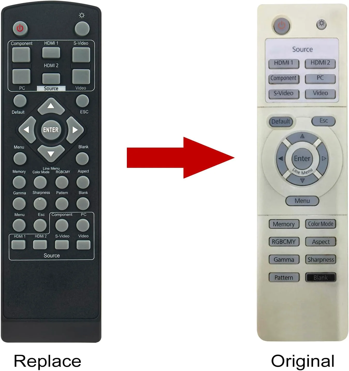 ریموت کنترل جایگزین پروژکتور AULCMEET مناسب برای اپسون PowerLite 6100 6100UB 8350 8350UB 6500UB HC6100 8700UB V11H419020 V11H262120 V11H291120 V11H292020 EH-TW4400 EH-TW3000 EH-TW3200